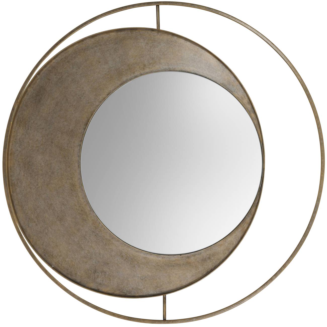 Circles Mirror in Antique Gold