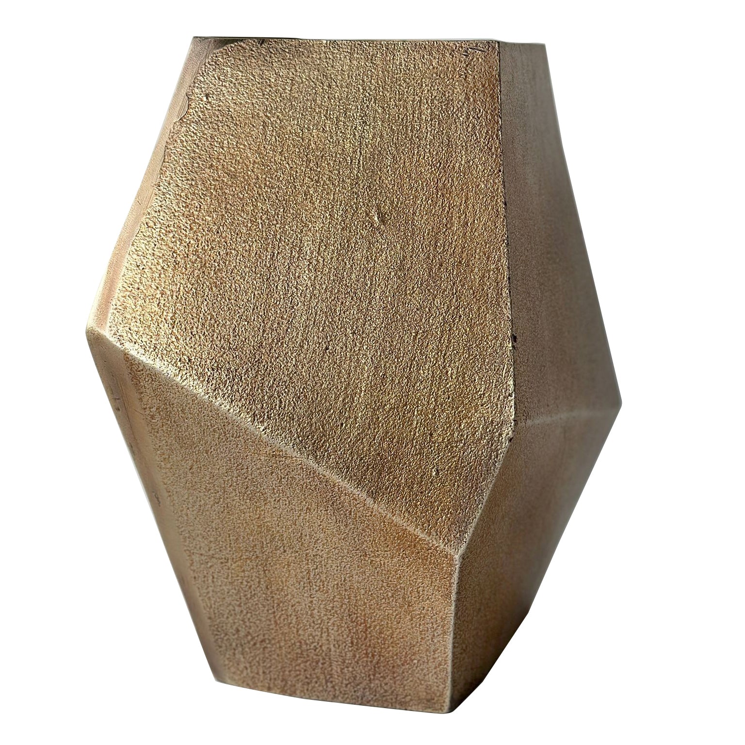Cast Aluminium Facet Brass Vase