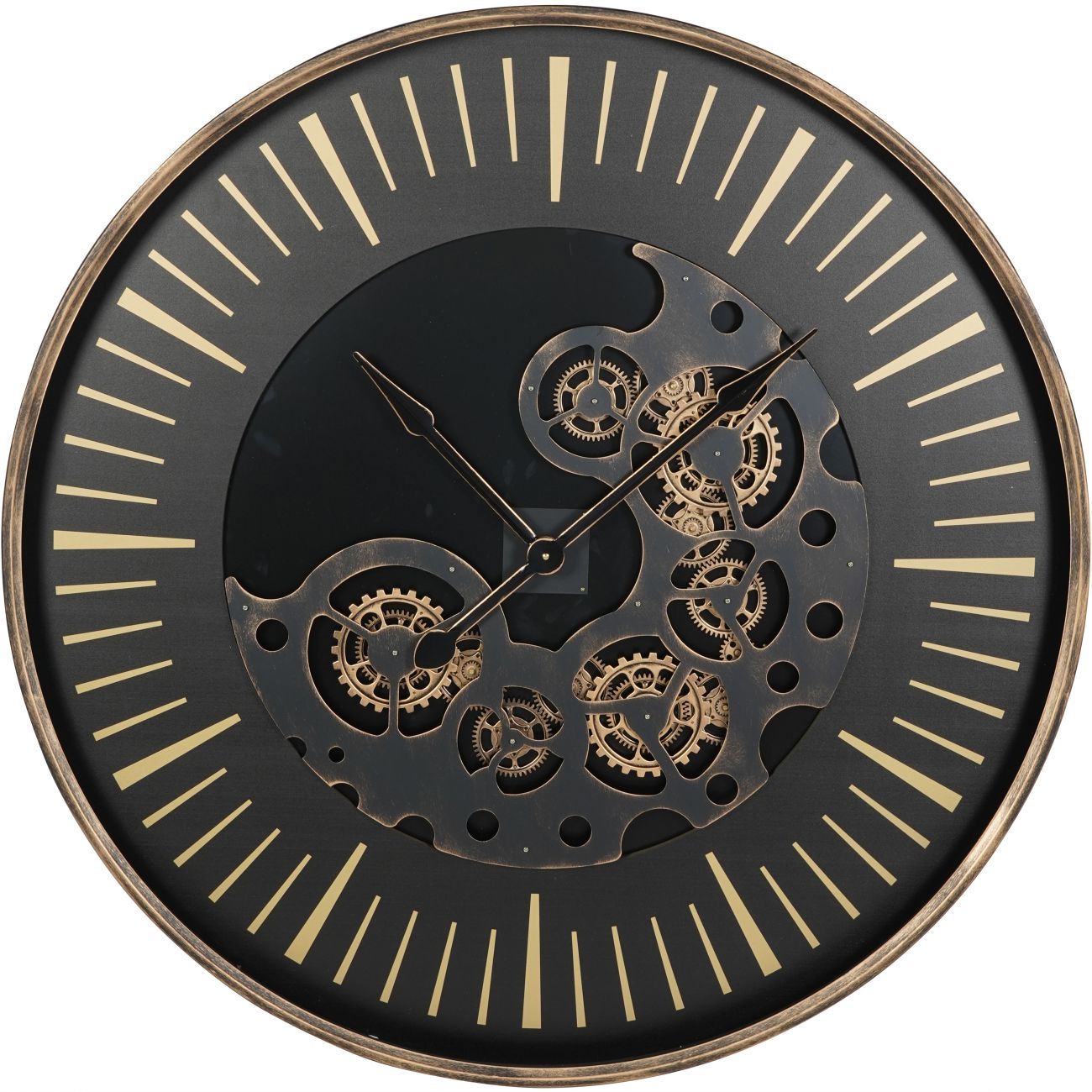 Palladium Wall Clock with moving Dials 100cm Gold