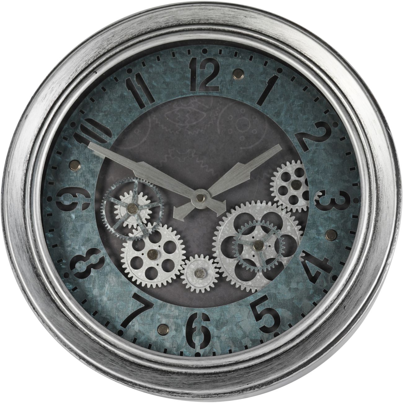 Palladium Mini Dials Clock Antique Silver