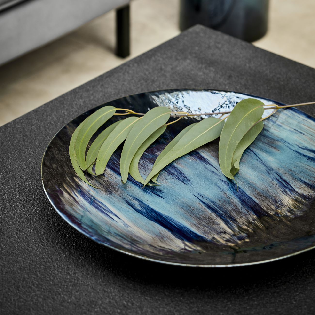 Santorini Blue Ceramic Platter 47cm