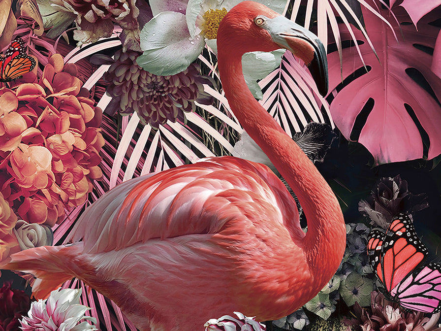 Flamingo Glass Artwork