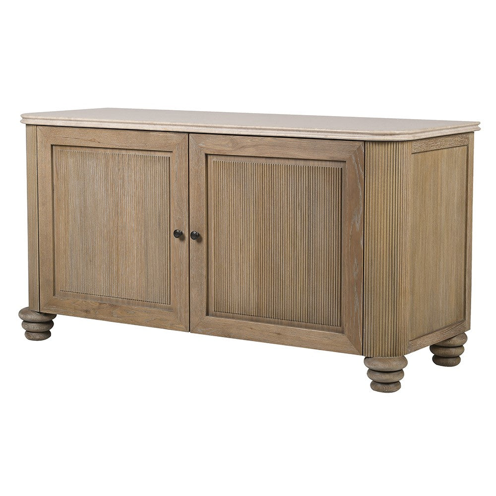 Oak & Marble 2 Door Cabinet