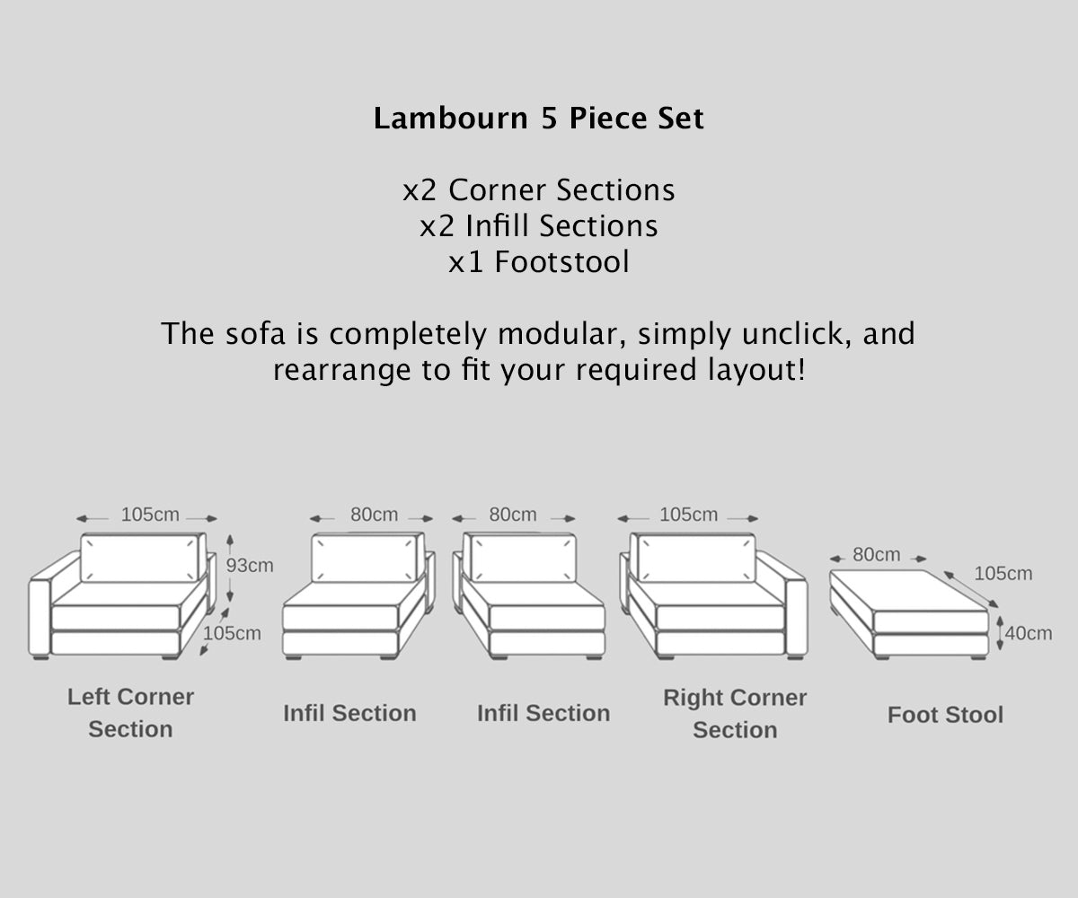 Pavilion Exclusive Lambourn Modular Corner Sofa