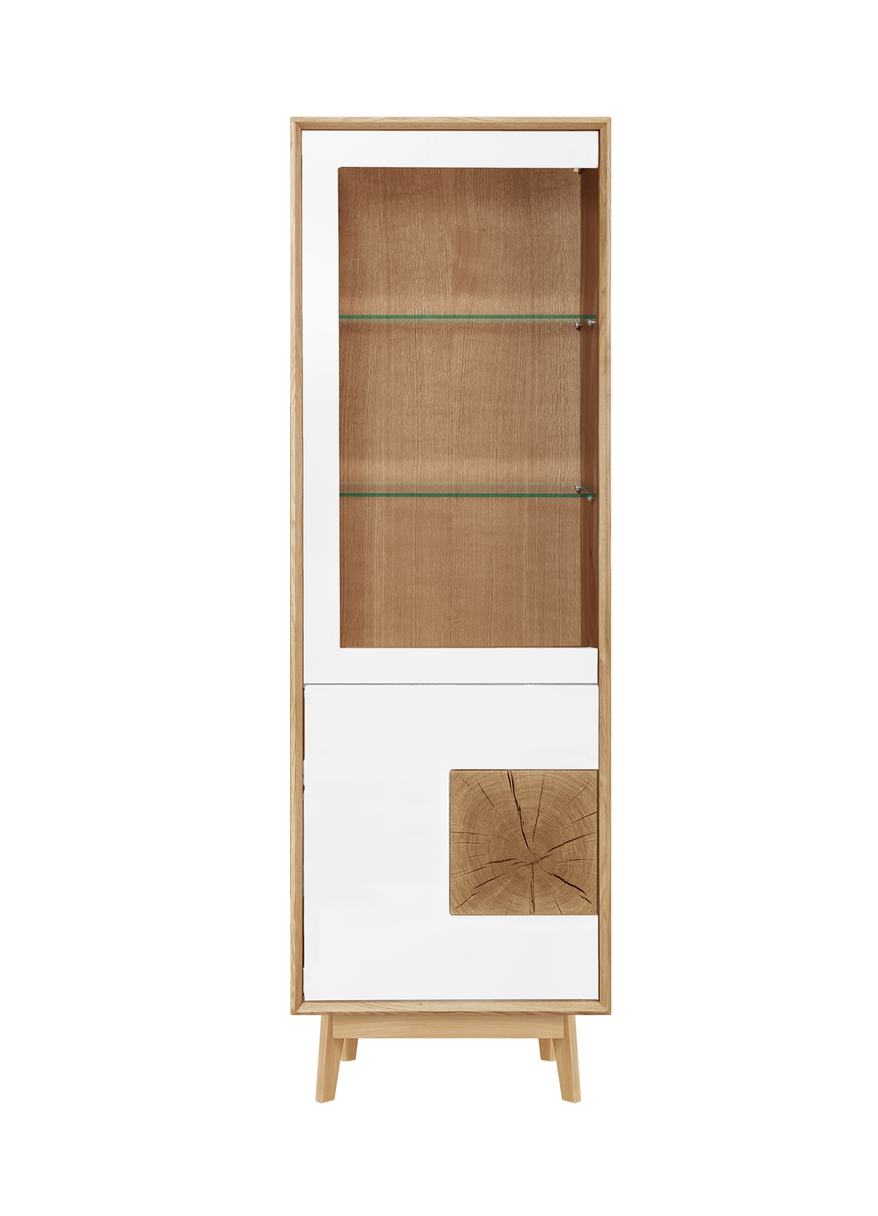 Manhattan Slim Tall Display Cabinet 2 Door