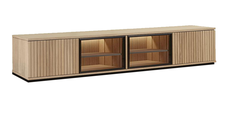 Sienna 4 Door TV Unit - 2 Glass Doors