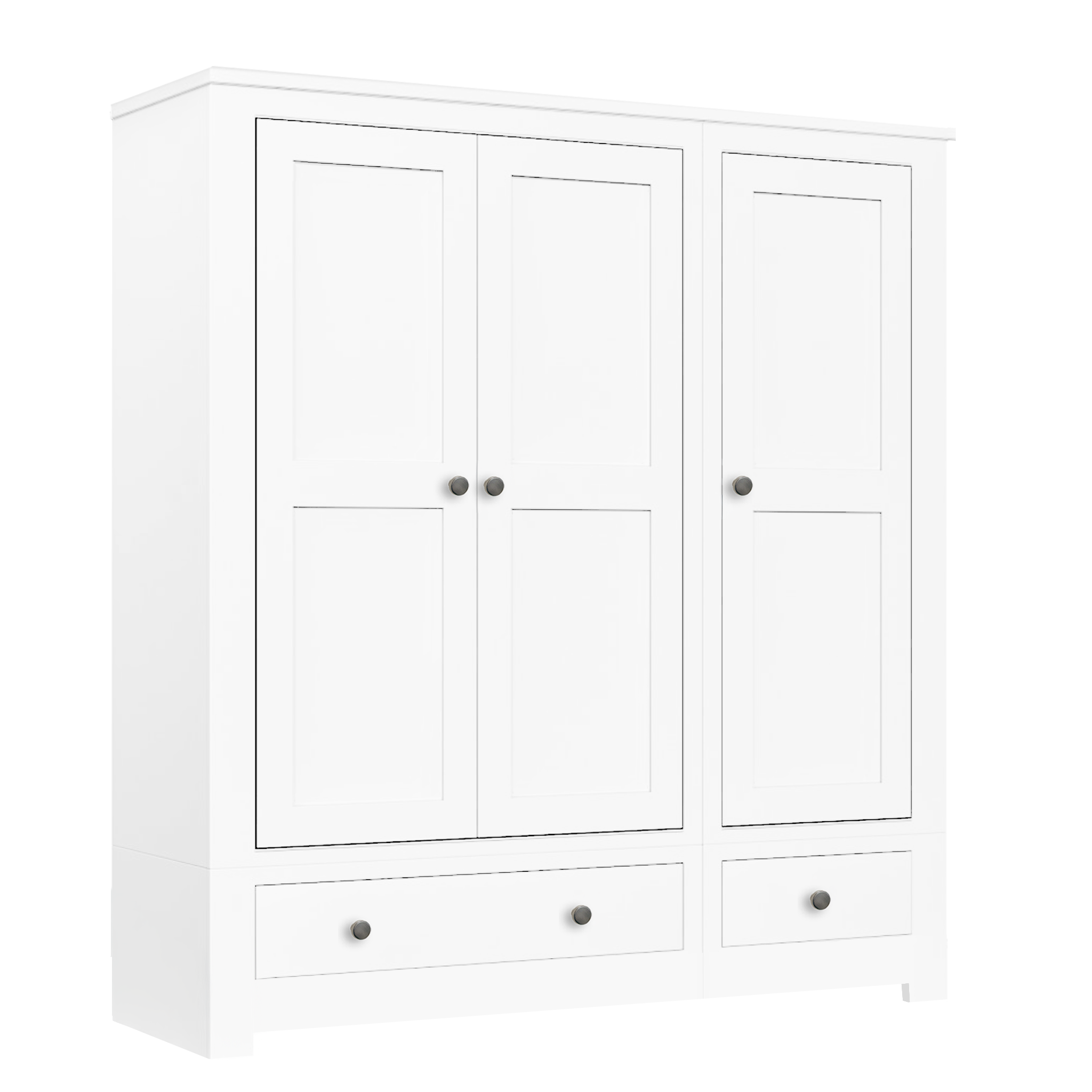 Lulworth Triple Wardrobe with 2 Drawers