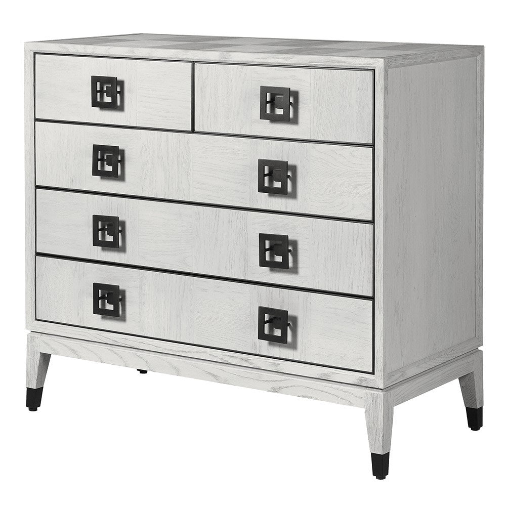 Cliveden White 2 over 3 Drawer Chest