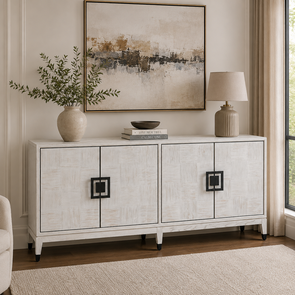 Cliveden White Large Sideboard