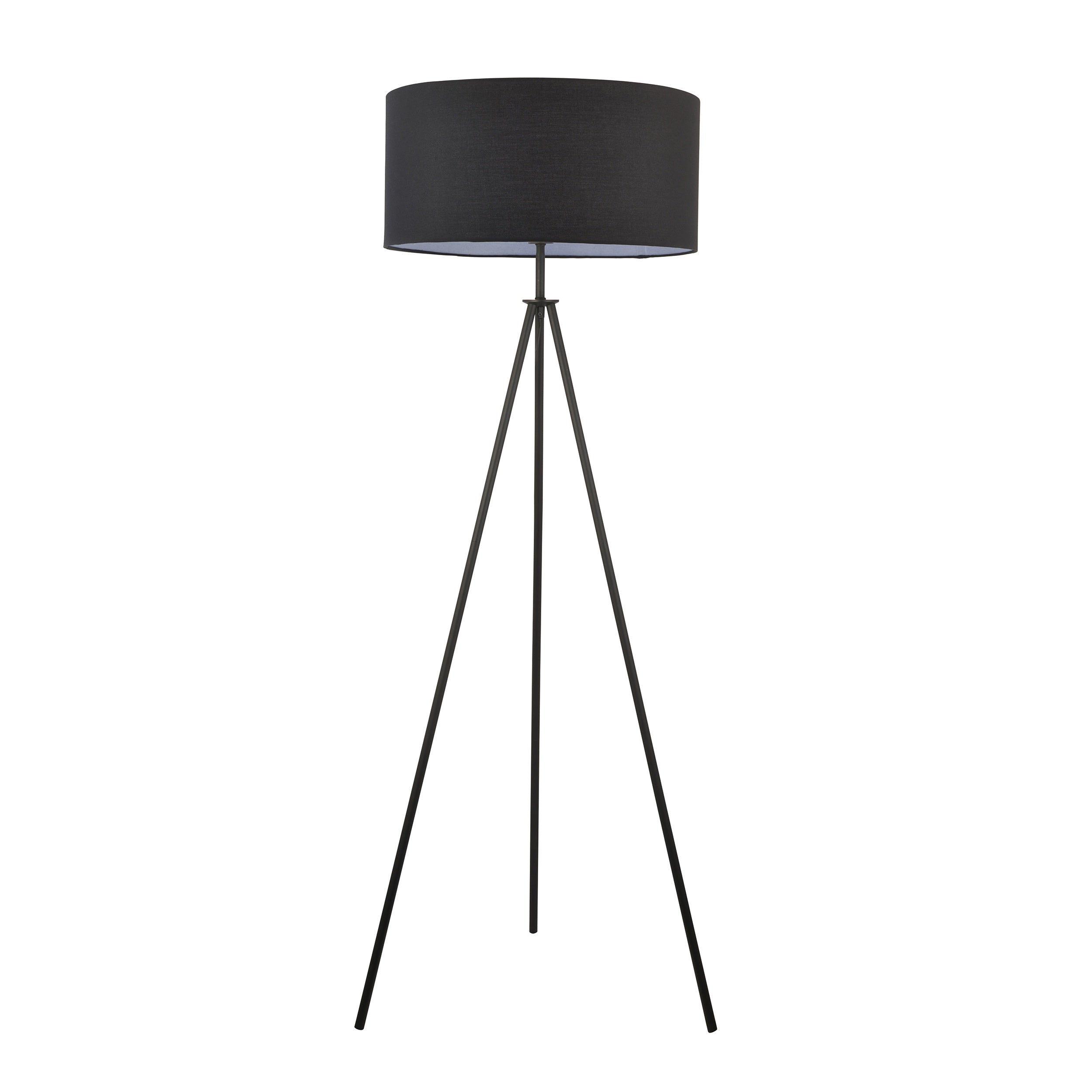 Black Tripod Floor Lamp with Shade