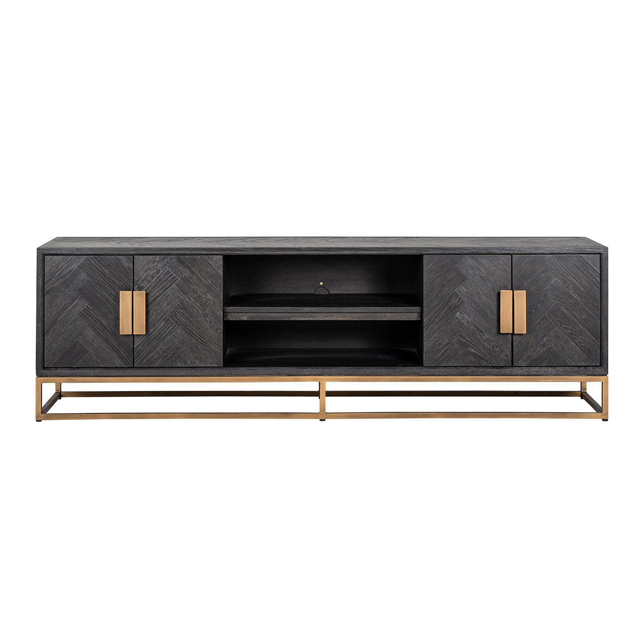 Arundel Brass TV Unit - Pavilion Interiors