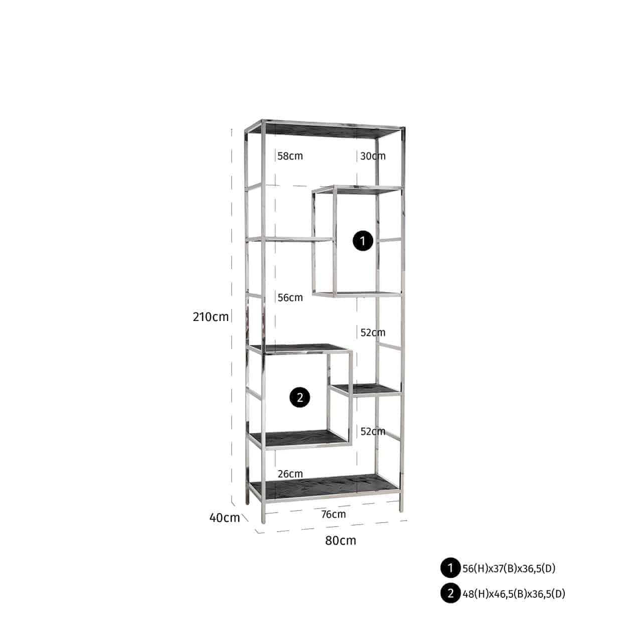 Arundel Silver Display Unit - Pavilion Interiors