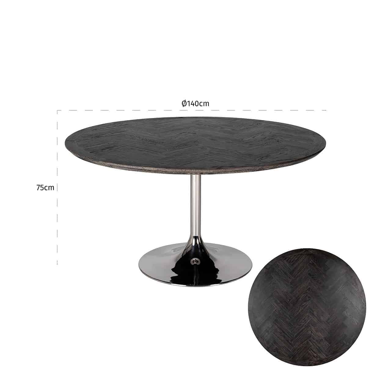 Arundel Silver Round Dining Table - Pavilion Interiors