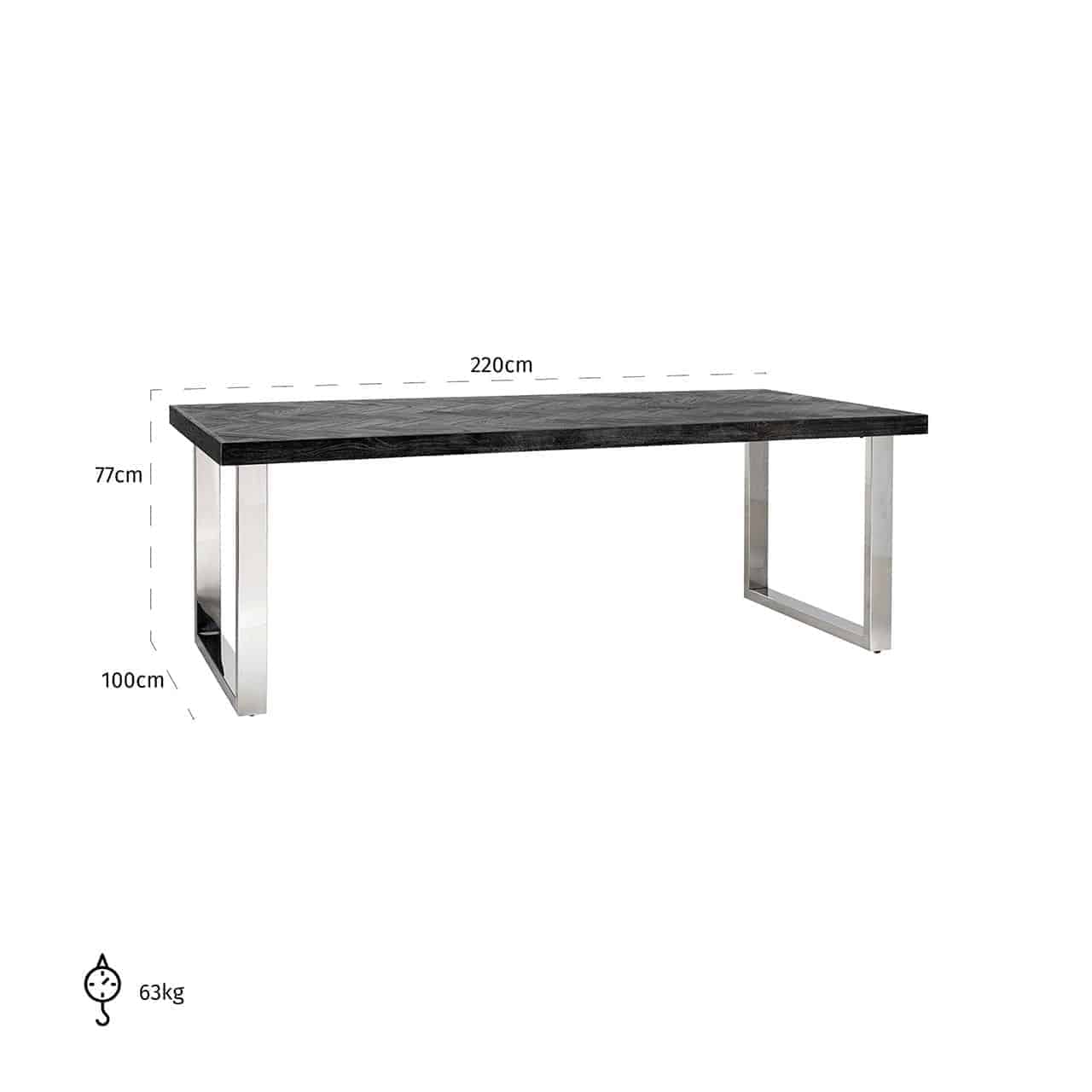 Arundel Silver Large Dining Table - Pavilion Interiors