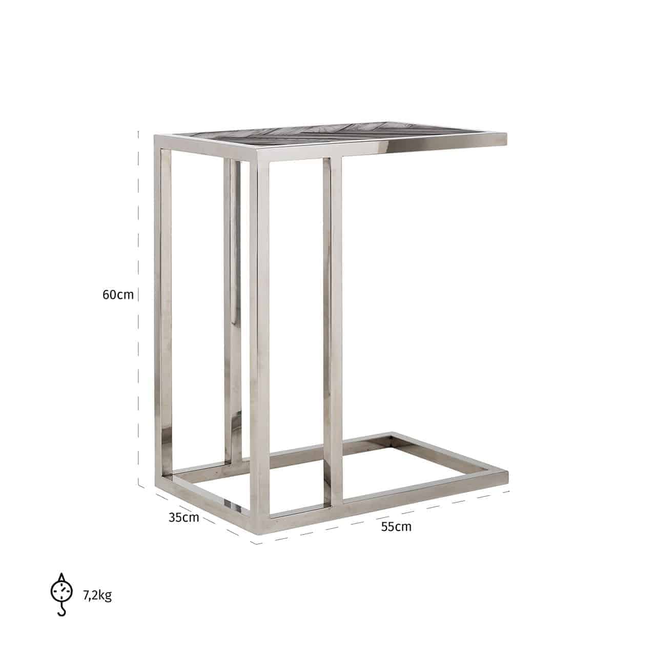 Arundel Silver Sofa Table - Pavilion Interiors