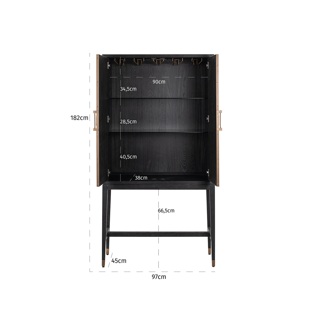 Beaumont 2 Door Bar Cabinet - Pavilion Interiors