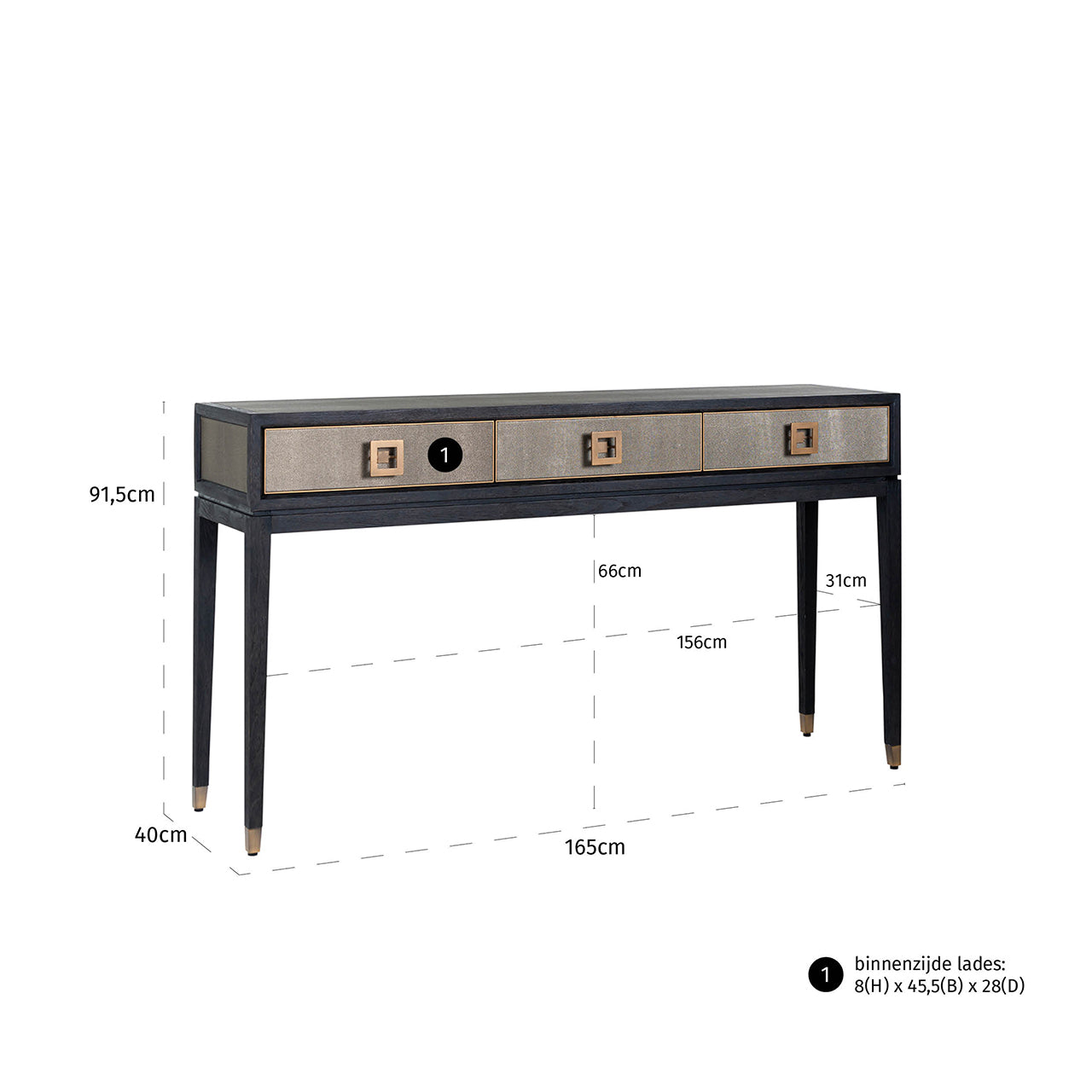 Beaumont 3 Drawer Console Table - Pavilion Interiors