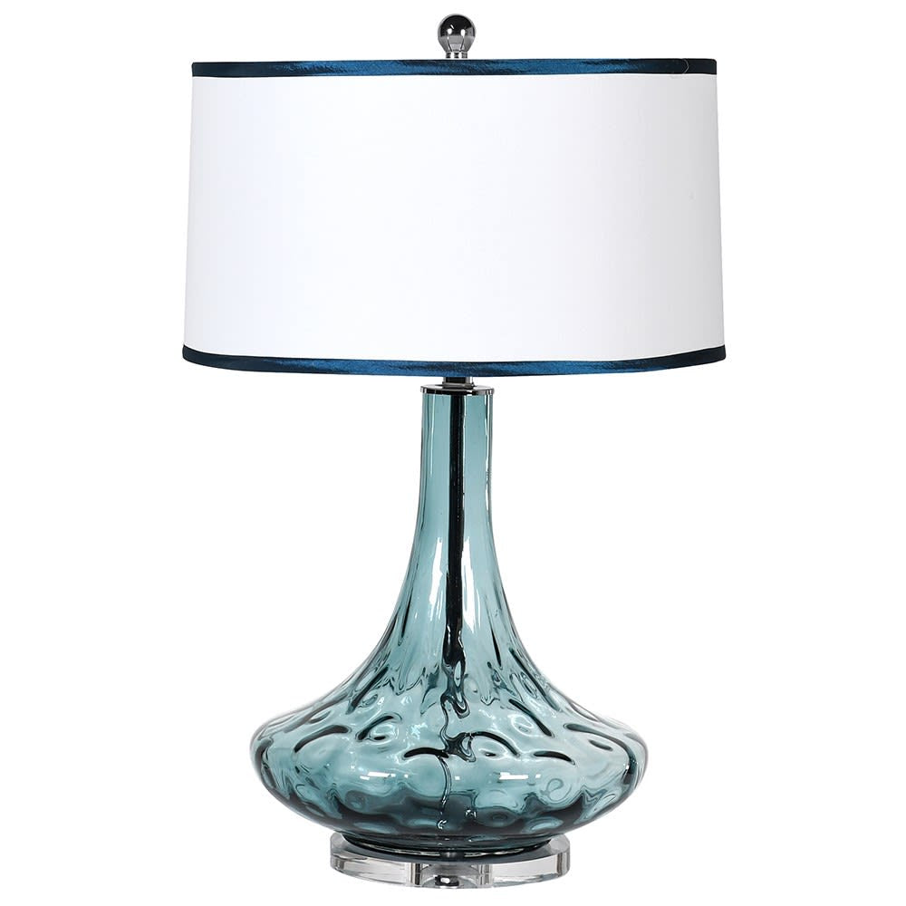 Blue Glass Table Lamp - Pavilion Interiors