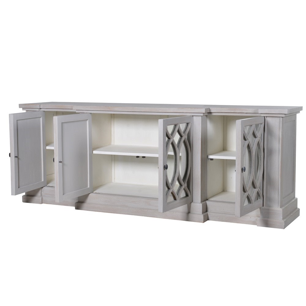 Breakfront Sideboard Light Grey - Pavilion Interiors