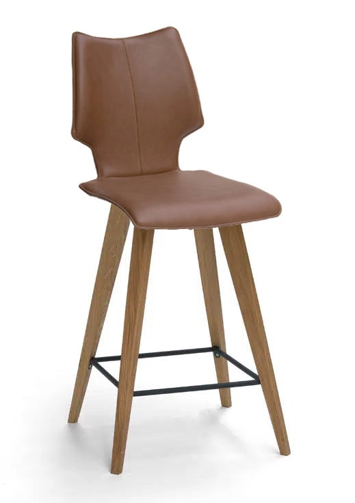 The Bruges Bar Stool with Oak Leg