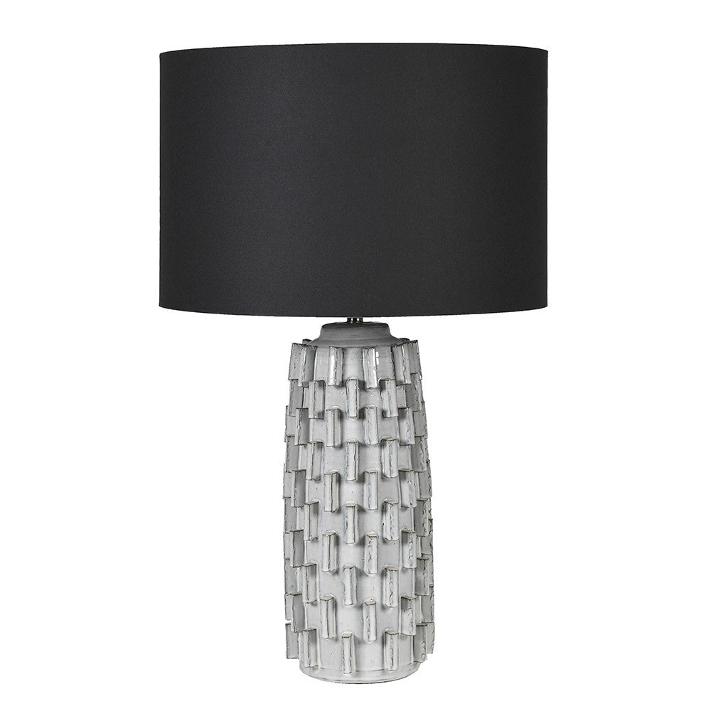 Grey Textured Table Lamp