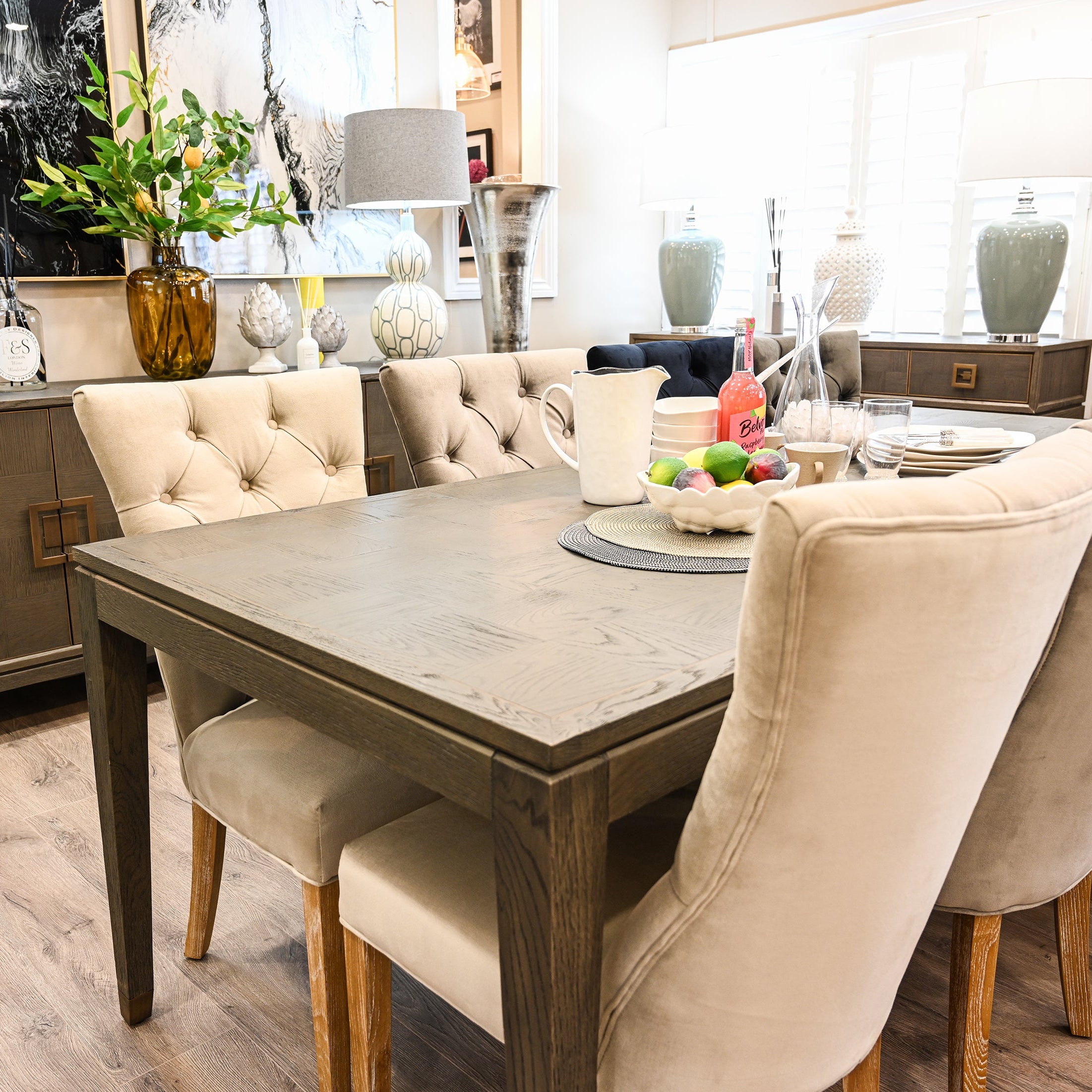 Cliveden Squares Dining Table - Pavilion Interiors