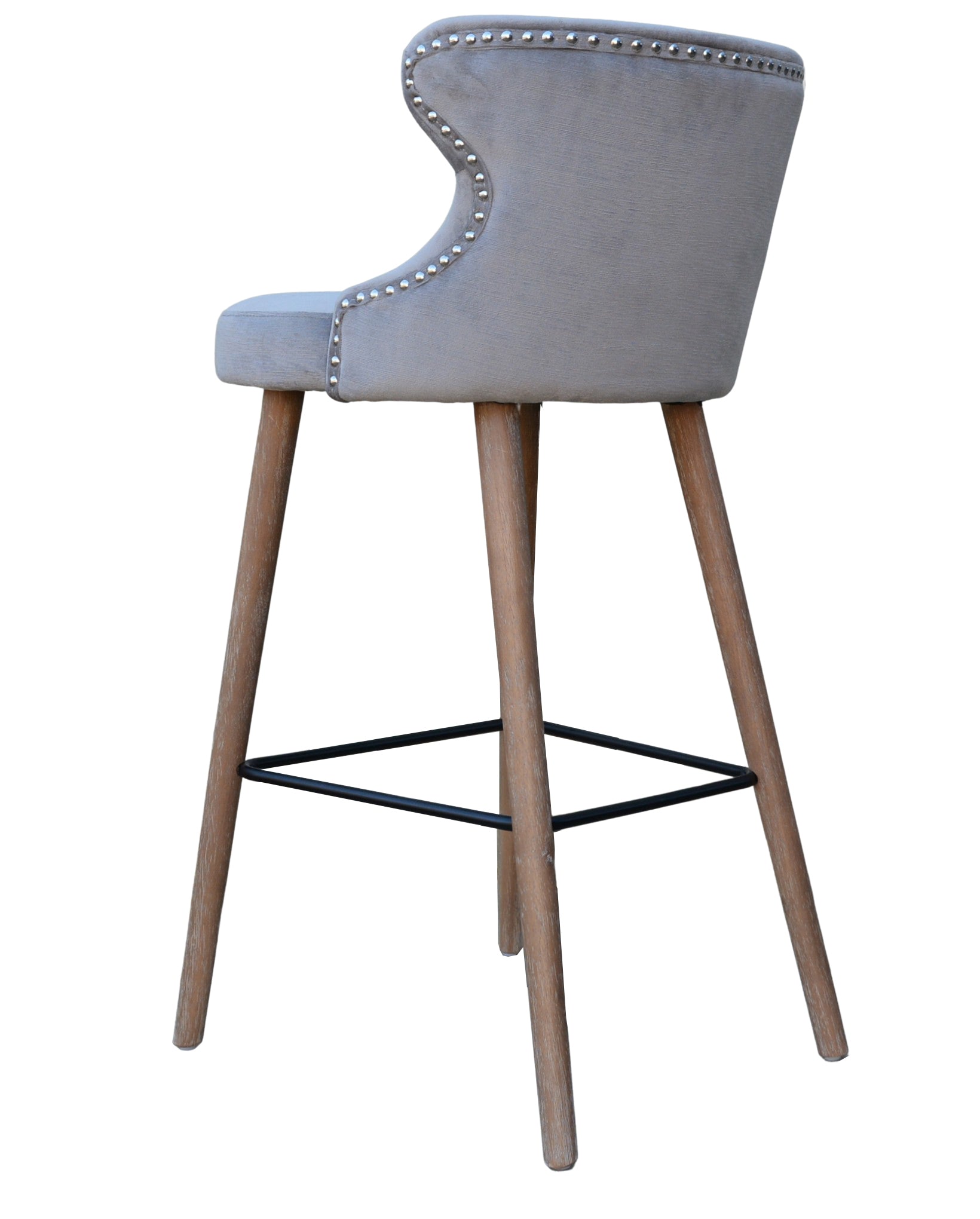 Pavilion Curved Button Bar Stool - Pavilion Interiors