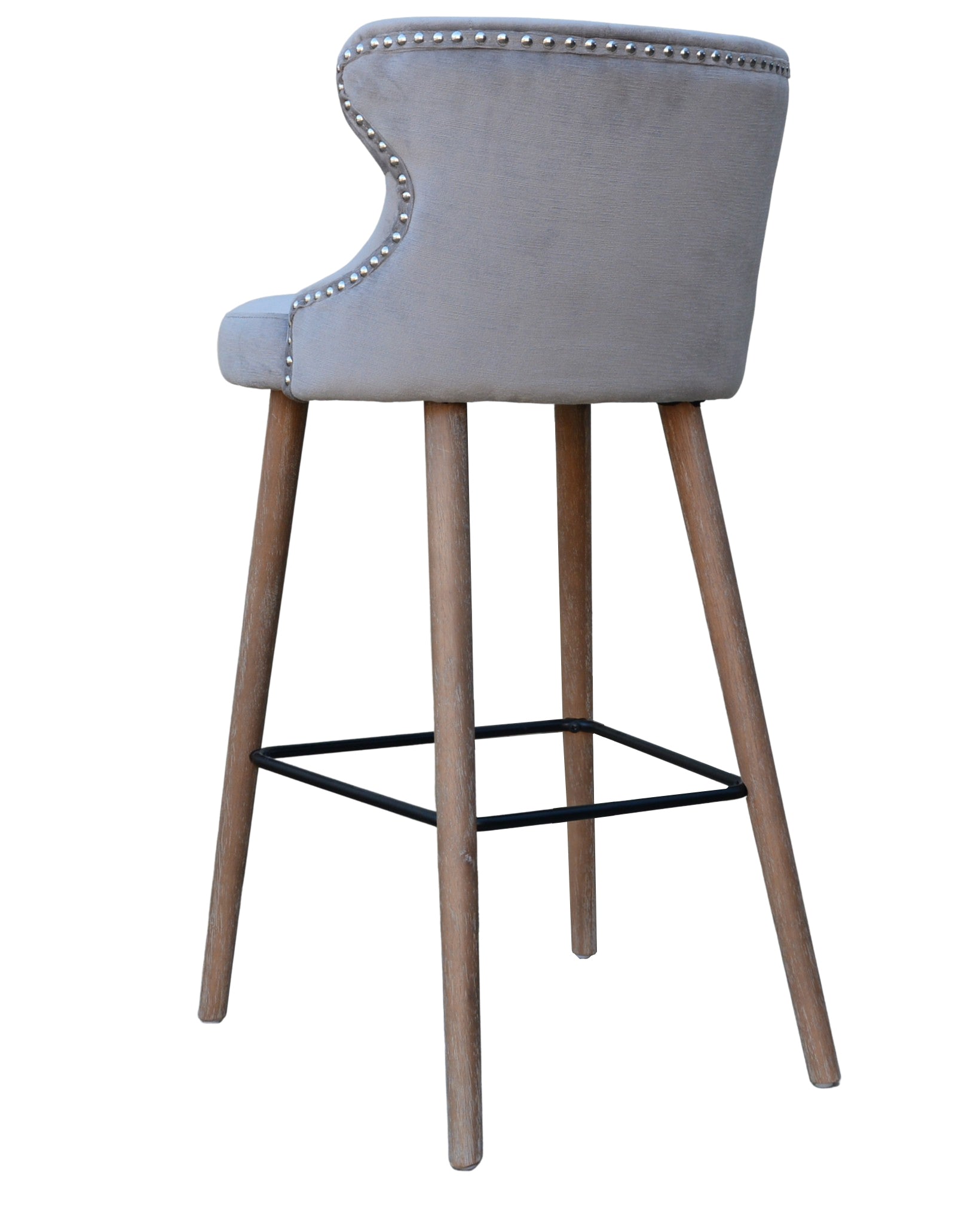 Pavilion Curved Button Bar Stool - Pavilion Interiors