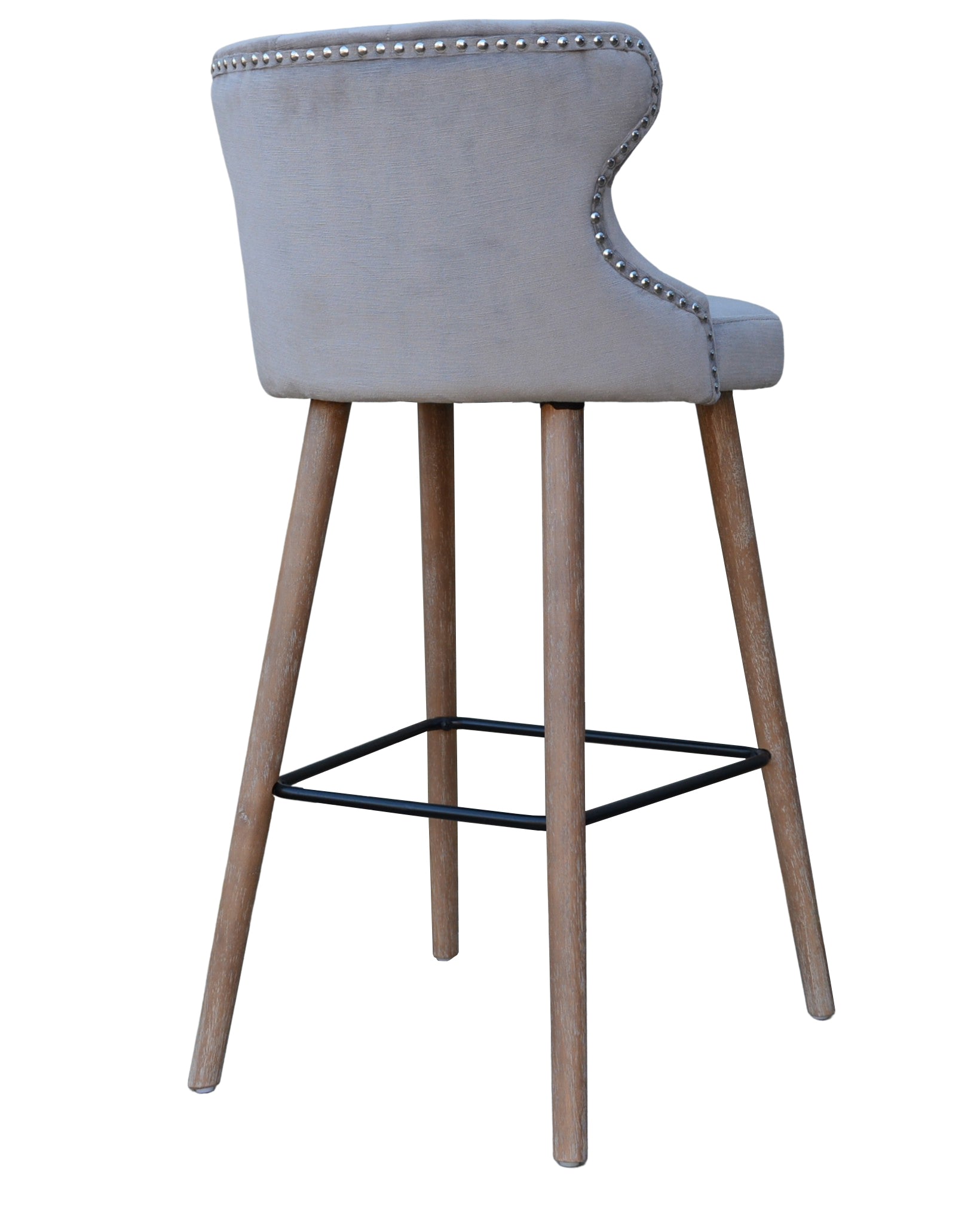 Pavilion Curved Button Bar Stool - Pavilion Interiors