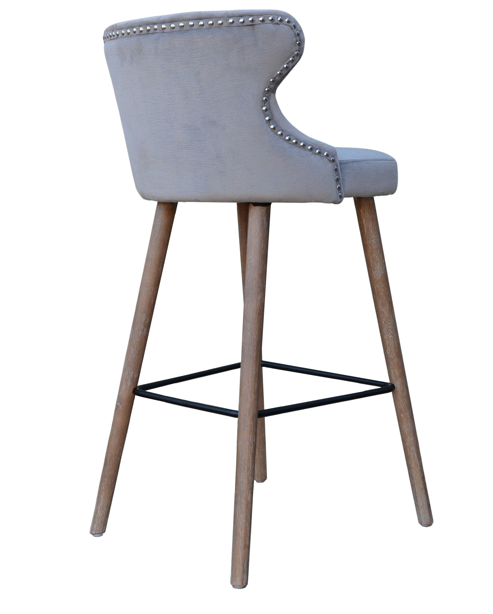 Pavilion Curved Button Bar Stool - Pavilion Interiors