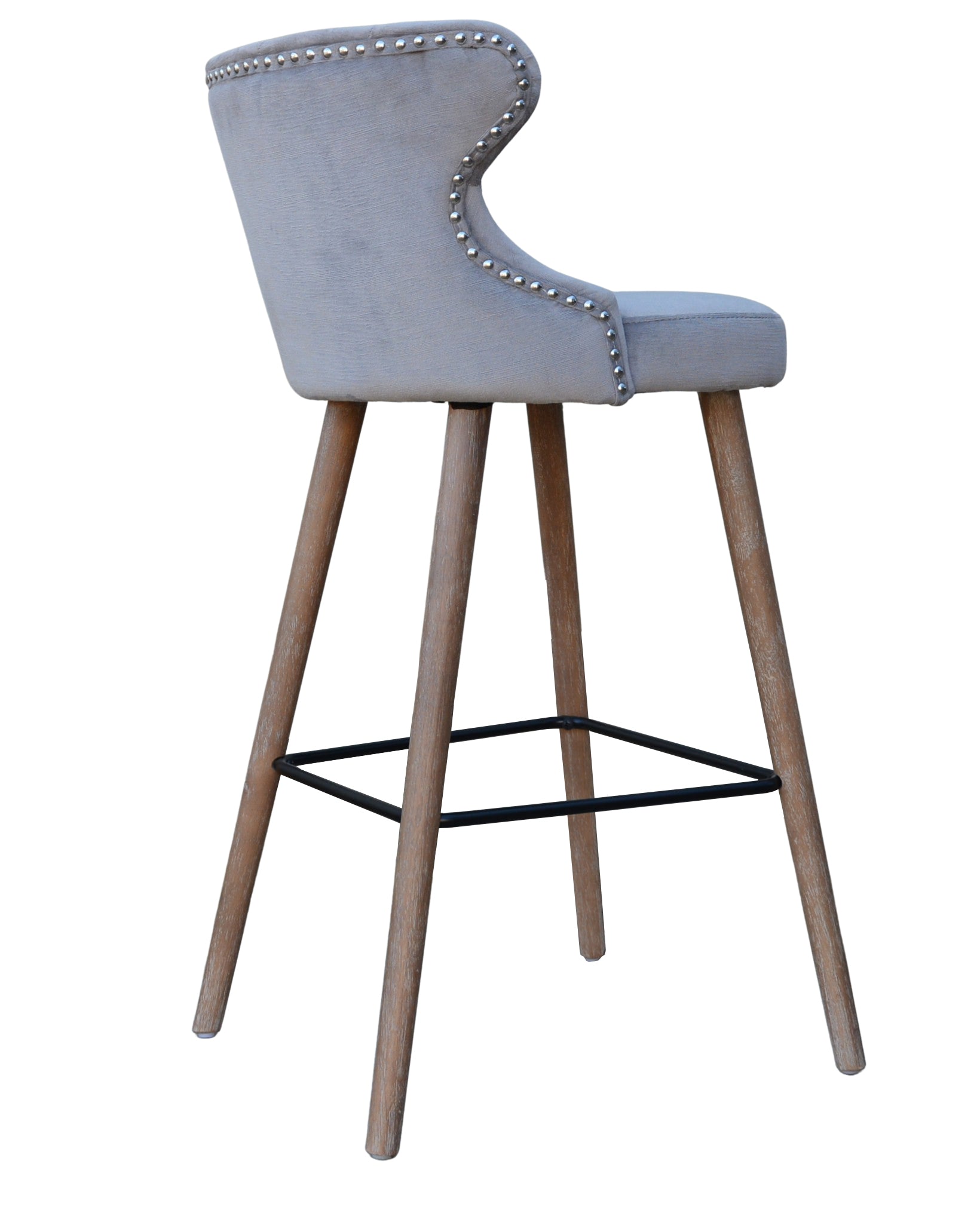 Pavilion Curved Button Bar Stool - Pavilion Interiors
