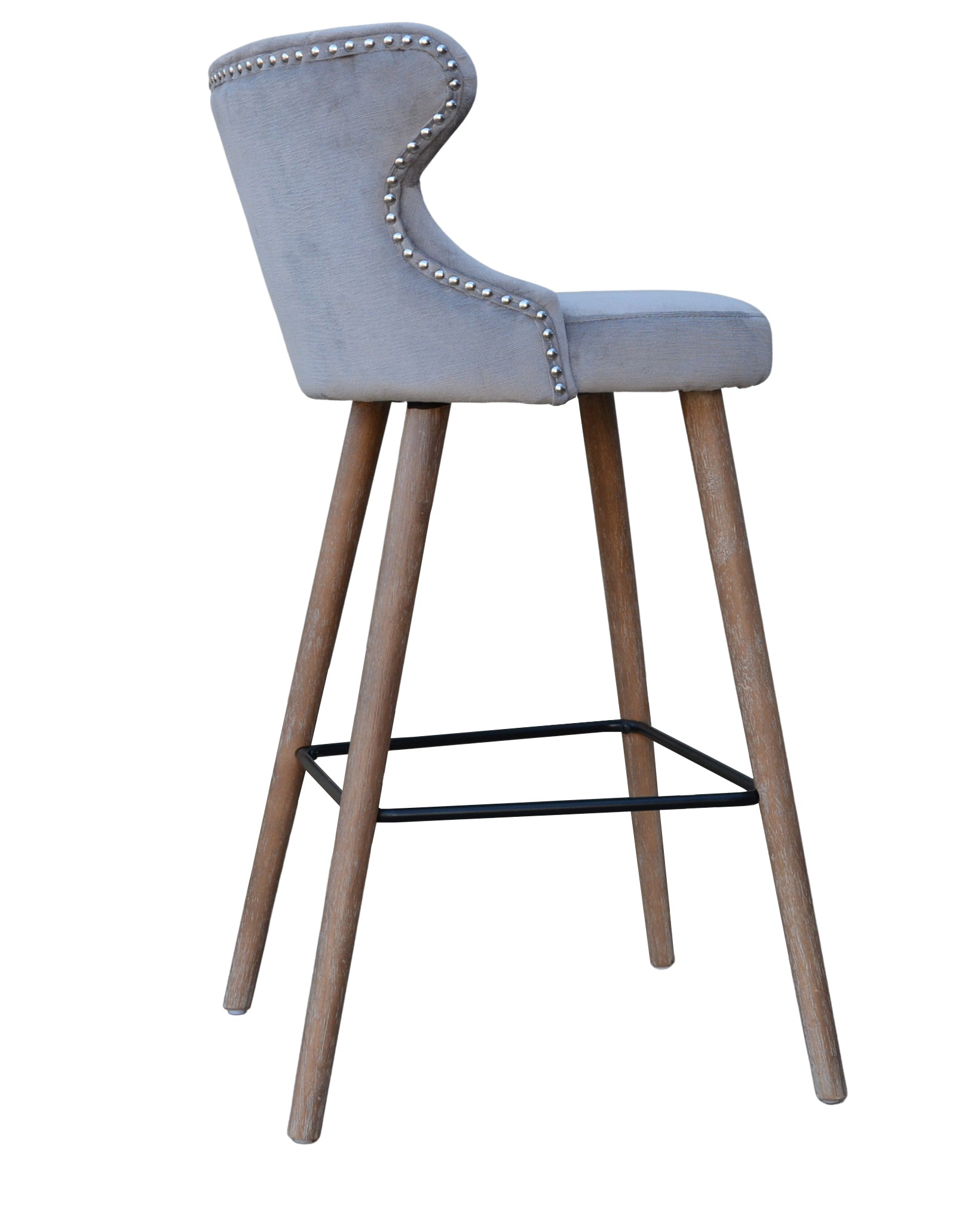 Pavilion Curved Button Bar Stool - Pavilion Interiors