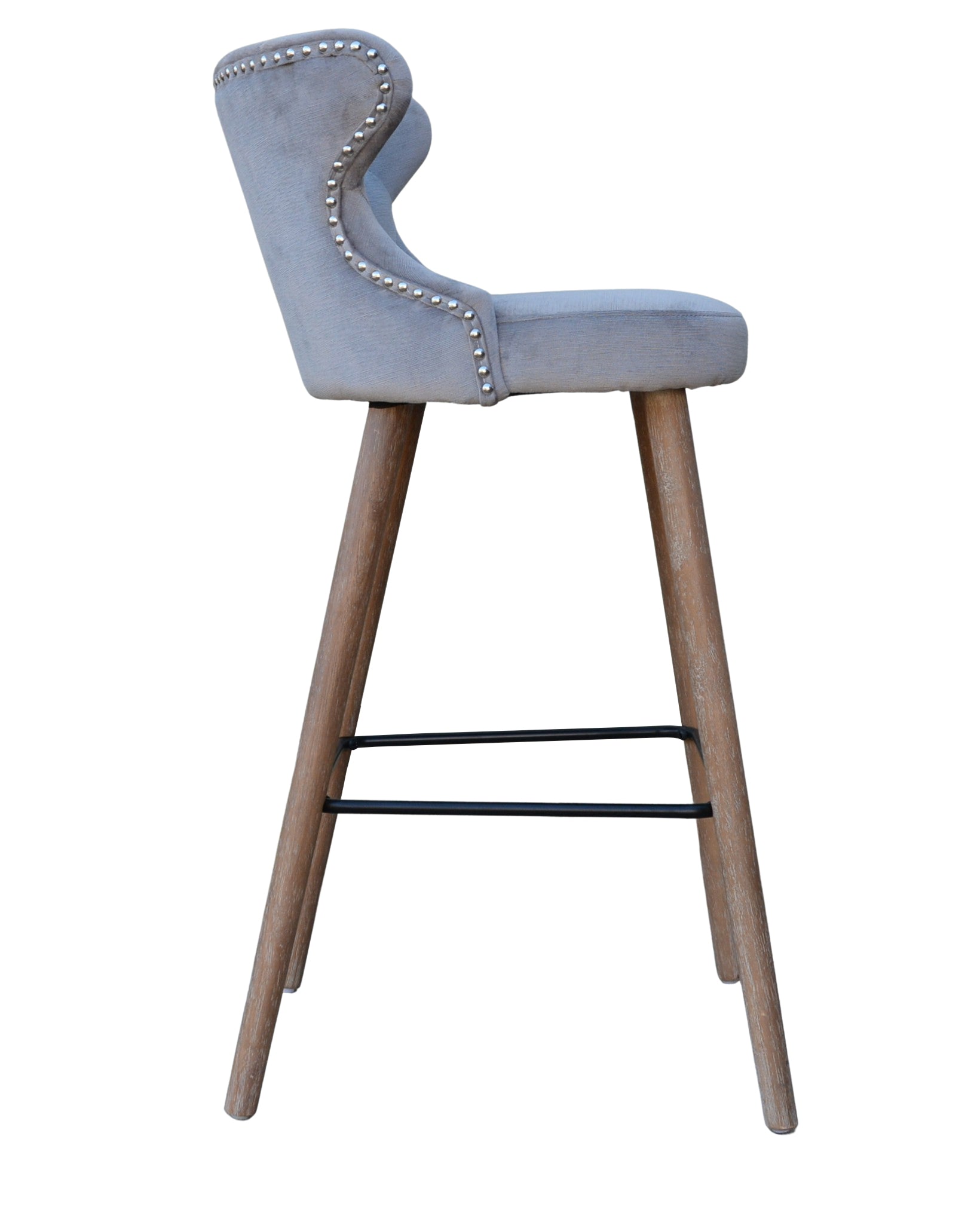 Pavilion Curved Button Bar Stool - Pavilion Interiors