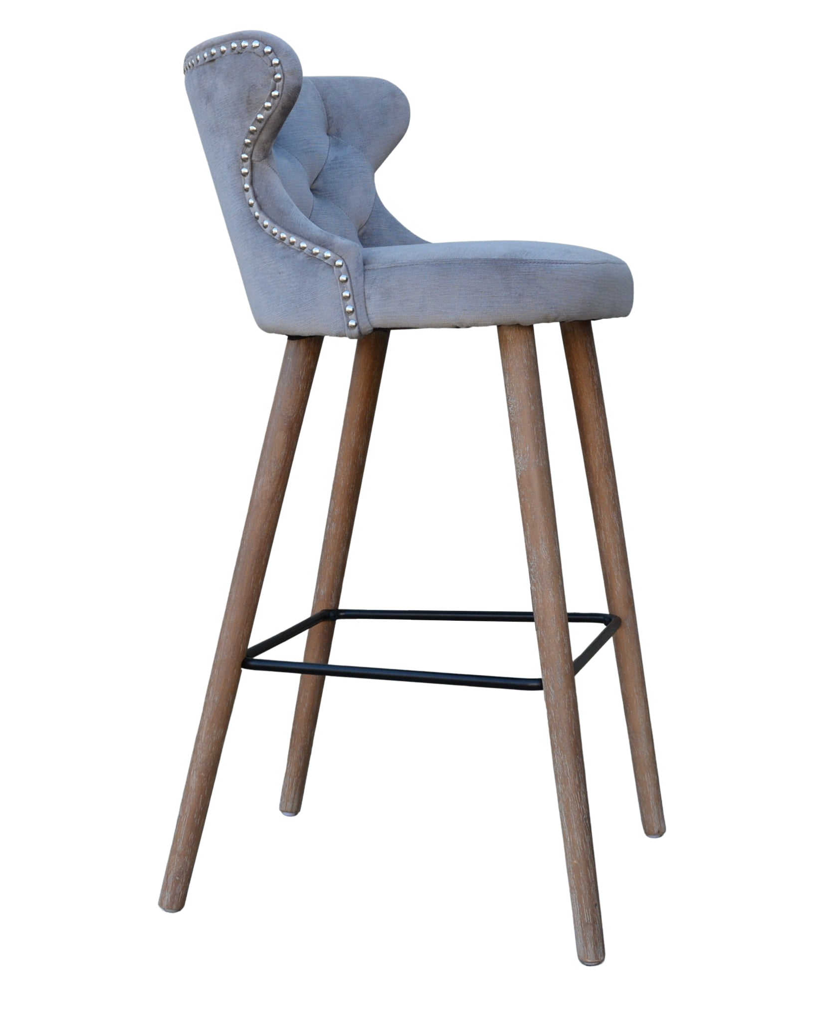 Pavilion Curved Button Bar Stool - Pavilion Interiors