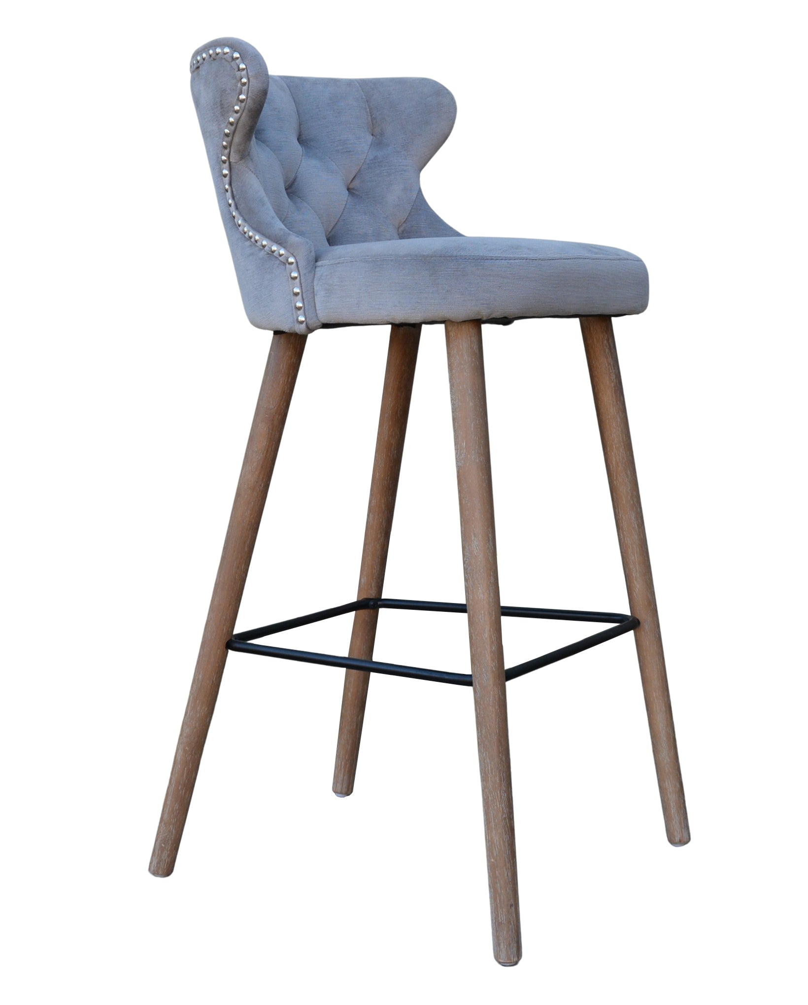 Pavilion Curved Button Bar Stool - Pavilion Interiors