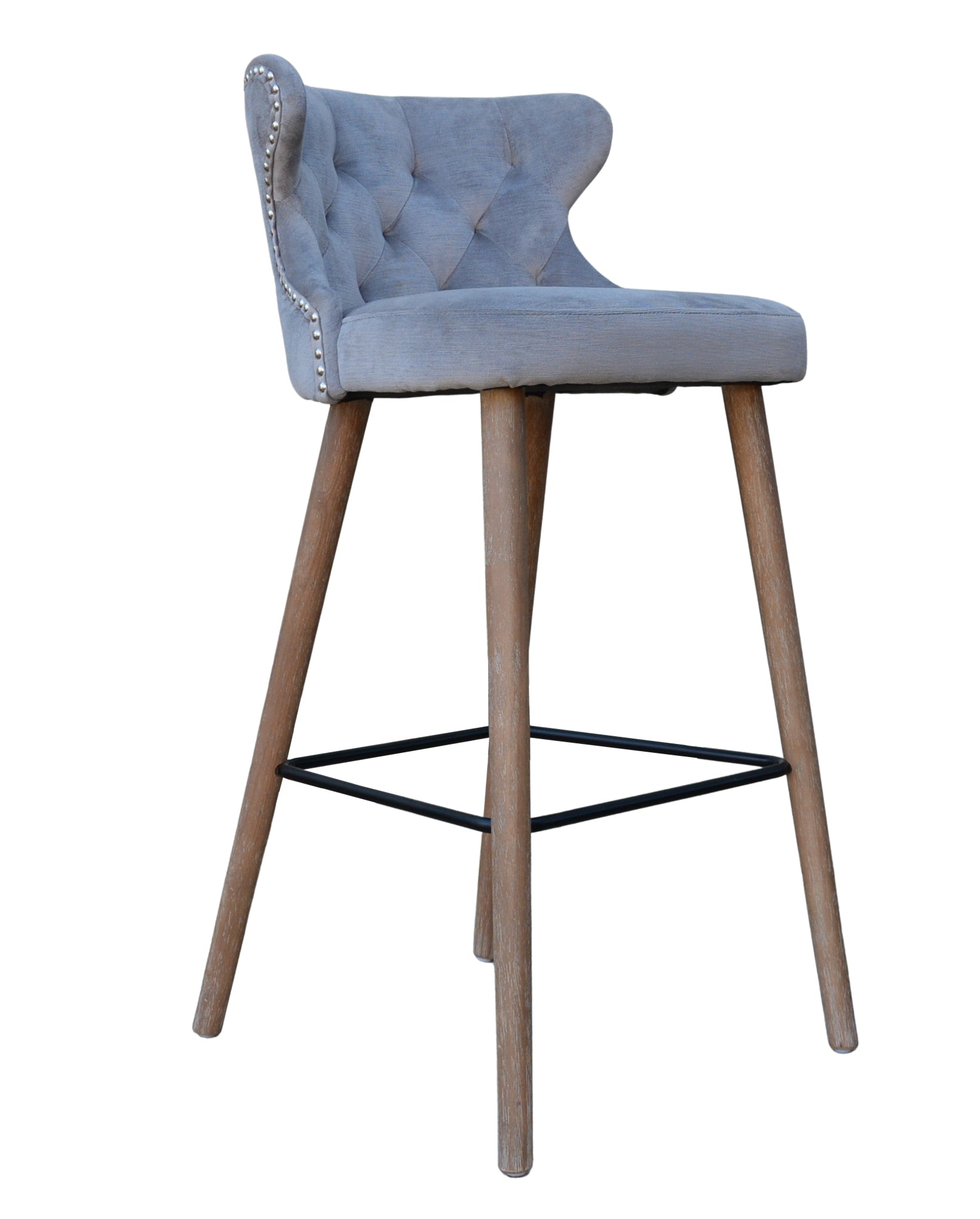 Pavilion Curved Button Bar Stool - Pavilion Interiors