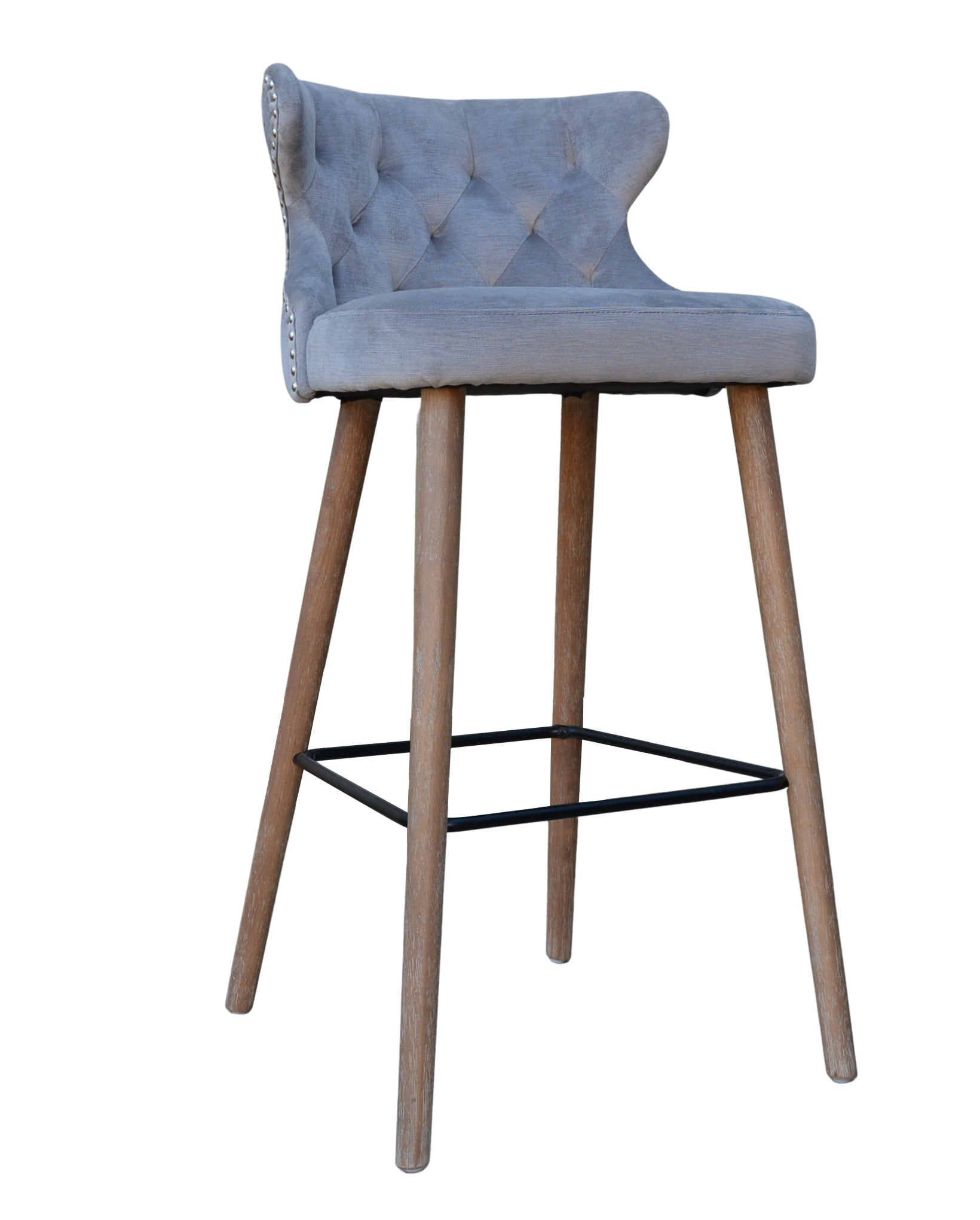 Pavilion Curved Button Bar Stool - Pavilion Interiors