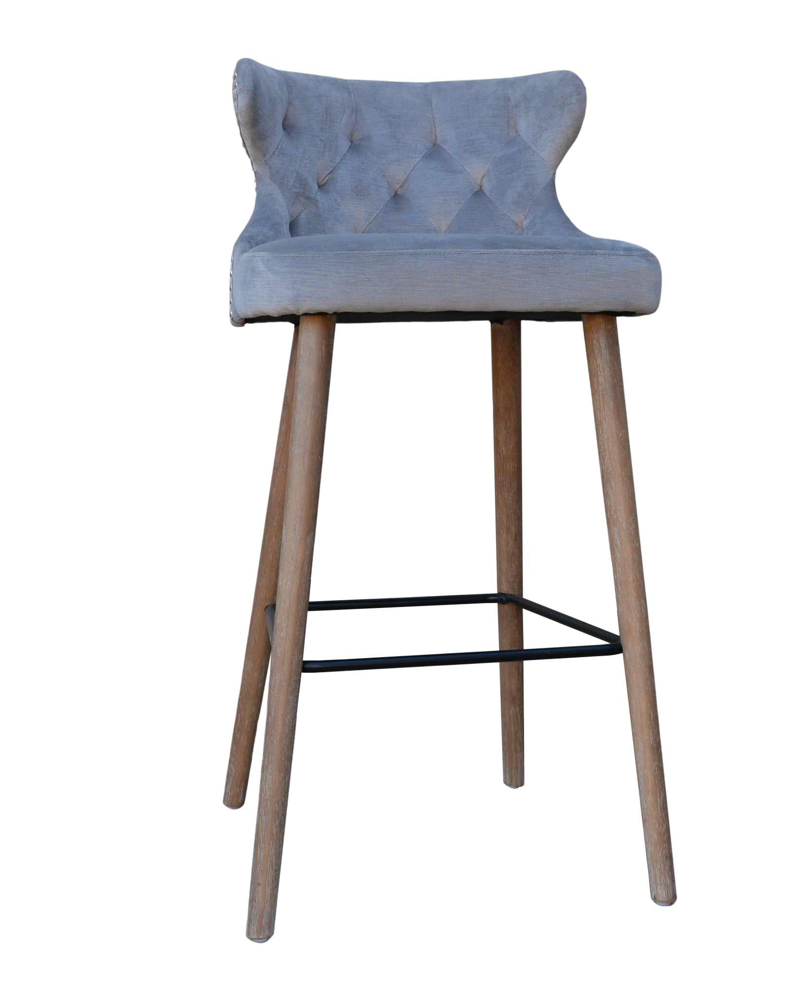 Pavilion Curved Button Bar Stool - Pavilion Interiors
