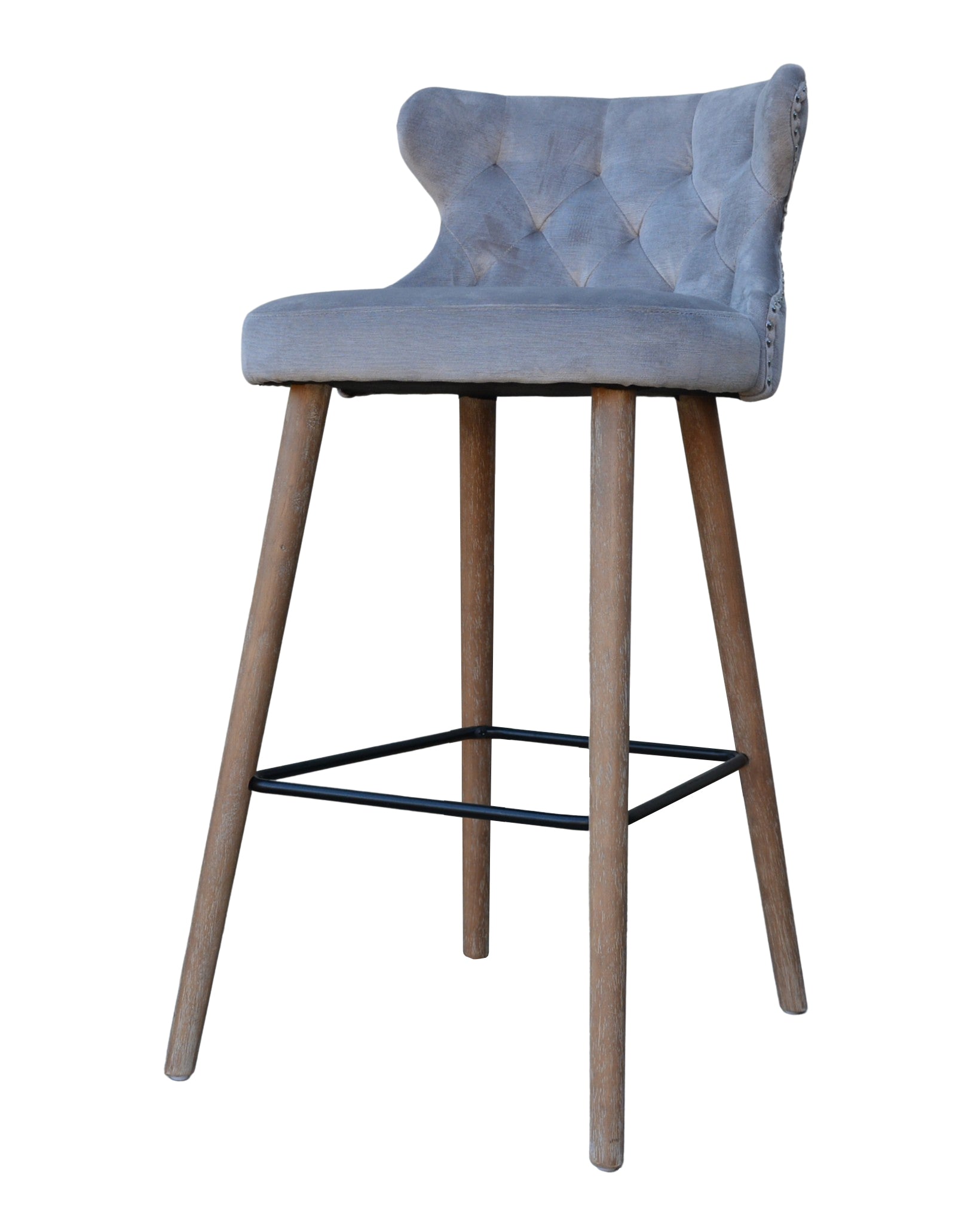 Pavilion Curved Button Bar Stool - Pavilion Interiors
