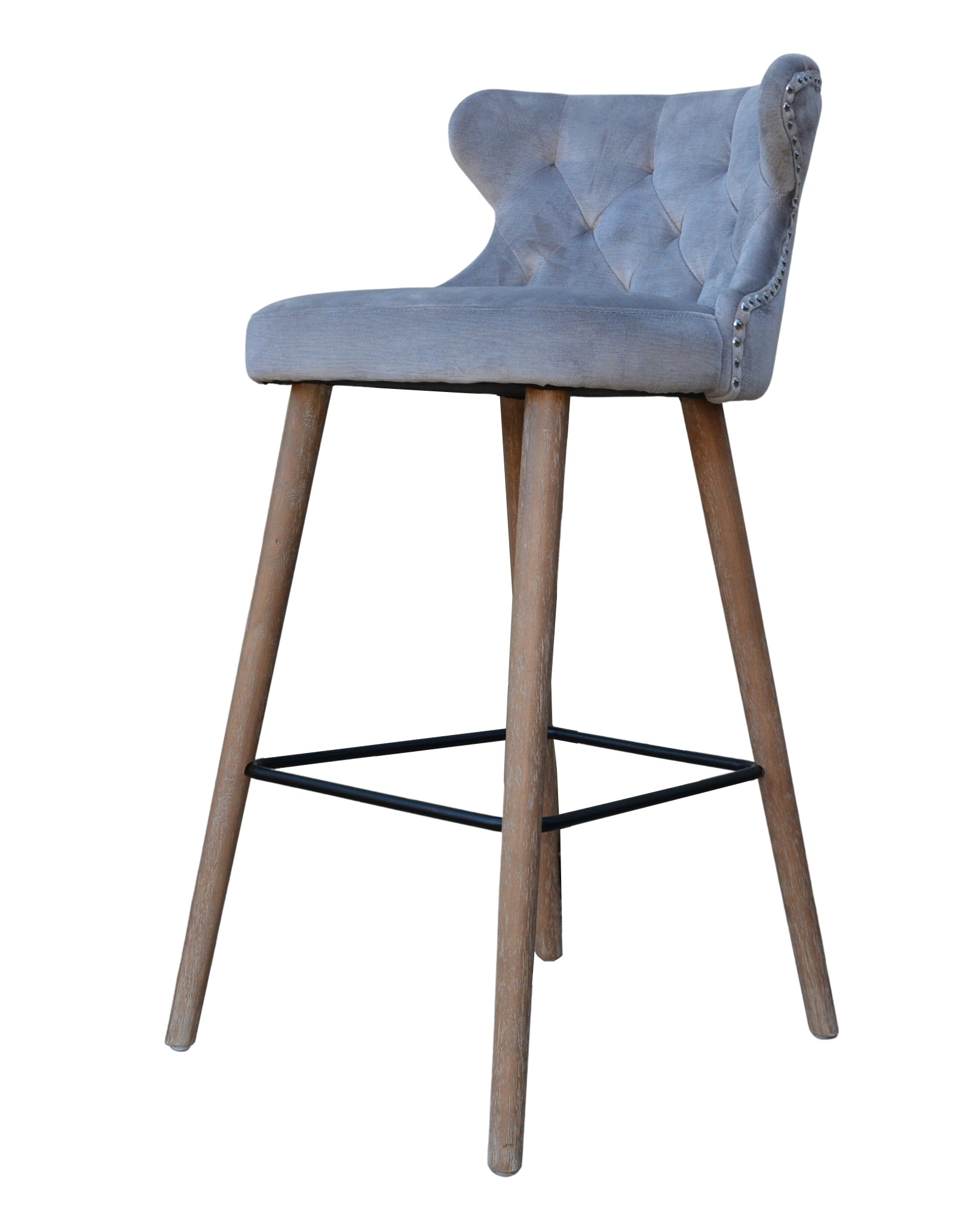 Pavilion Curved Button Bar Stool - Pavilion Interiors