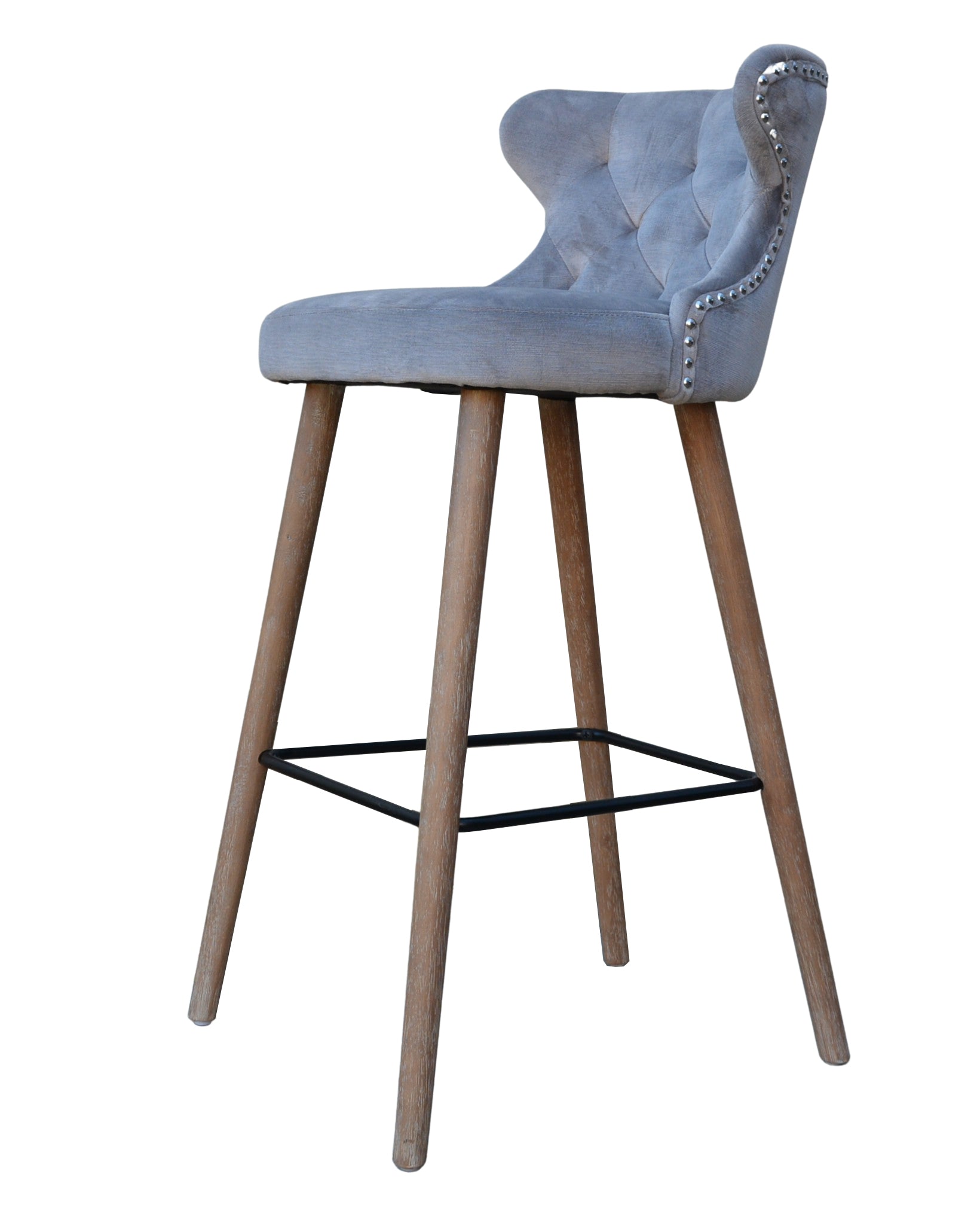 Pavilion Curved Button Bar Stool - Pavilion Interiors