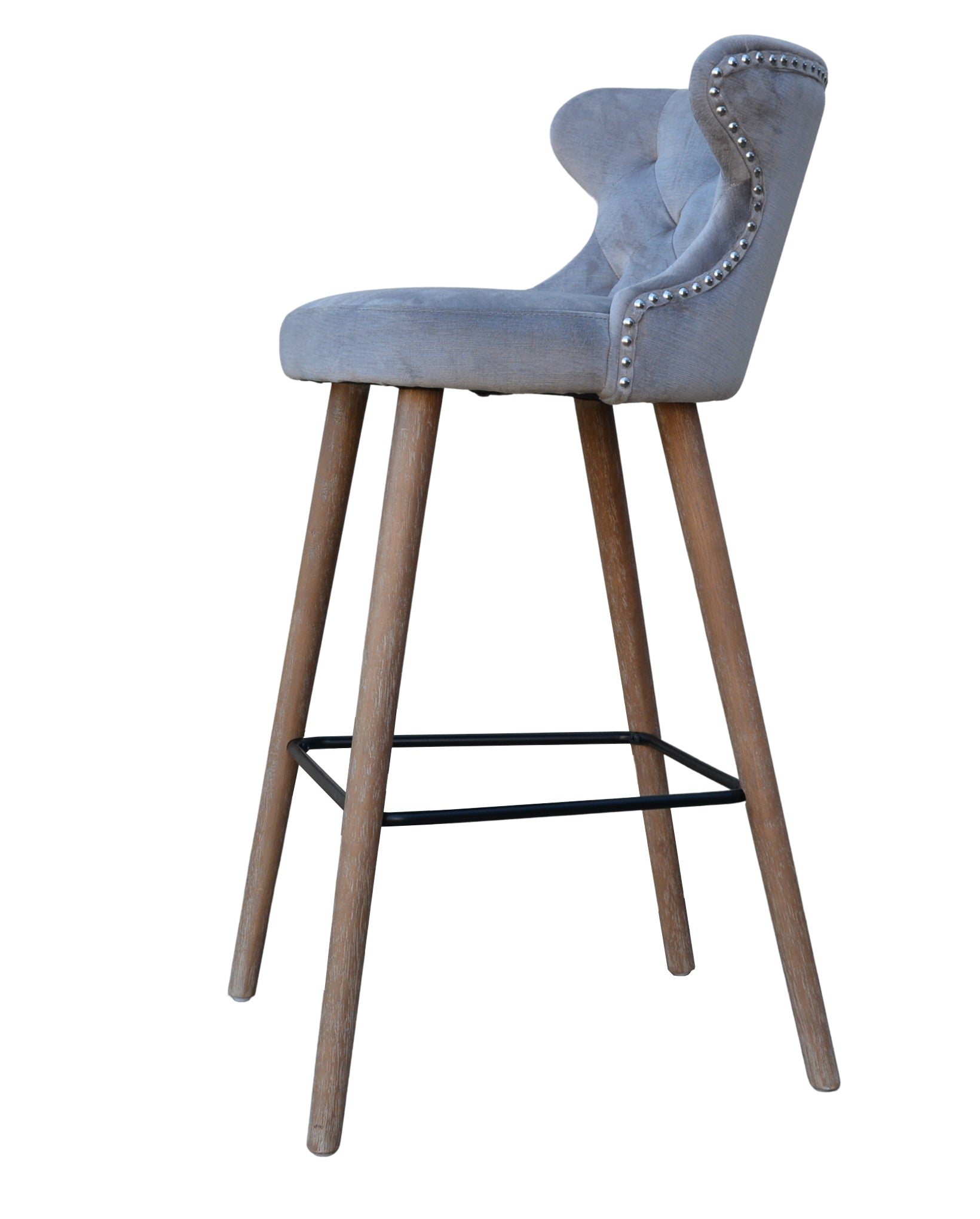 Pavilion Curved Button Bar Stool - Pavilion Interiors