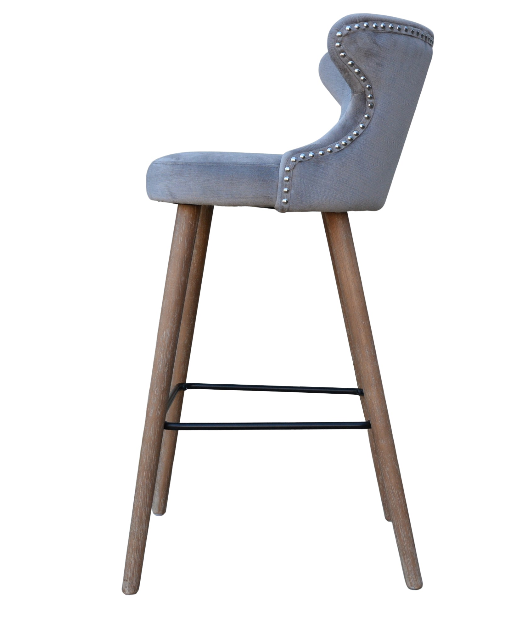 Pavilion Curved Button Bar Stool - Pavilion Interiors