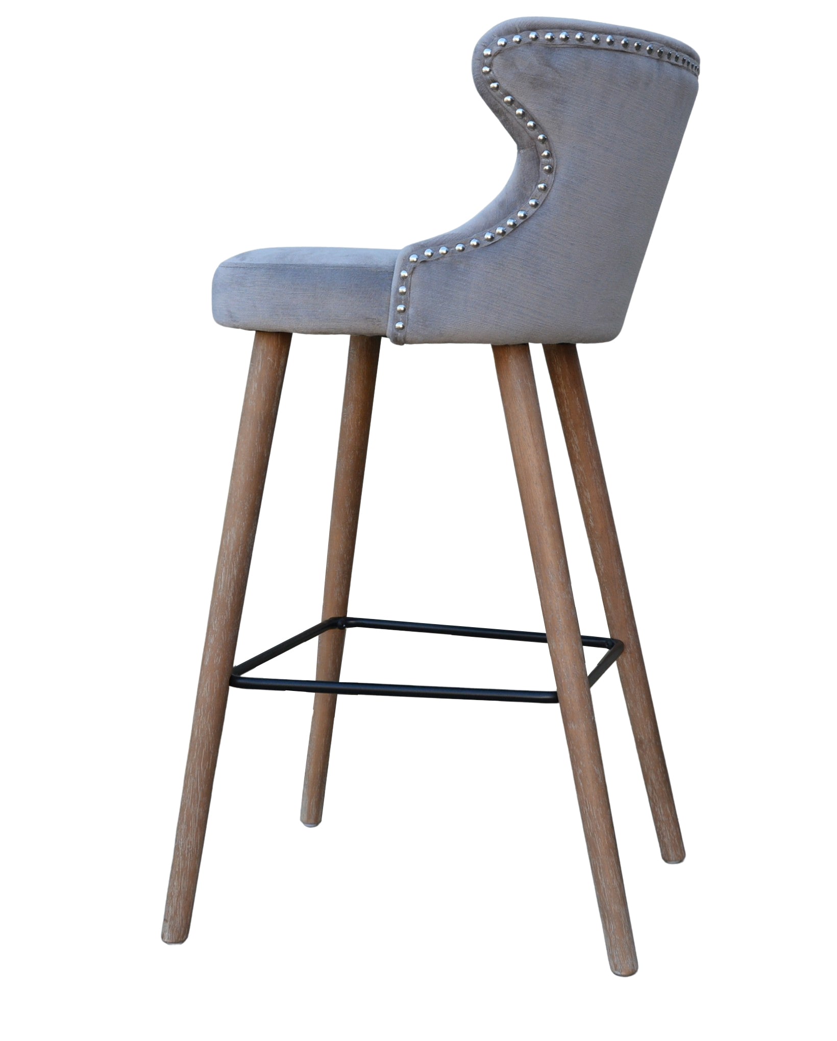 Pavilion Curved Button Bar Stool - Pavilion Interiors