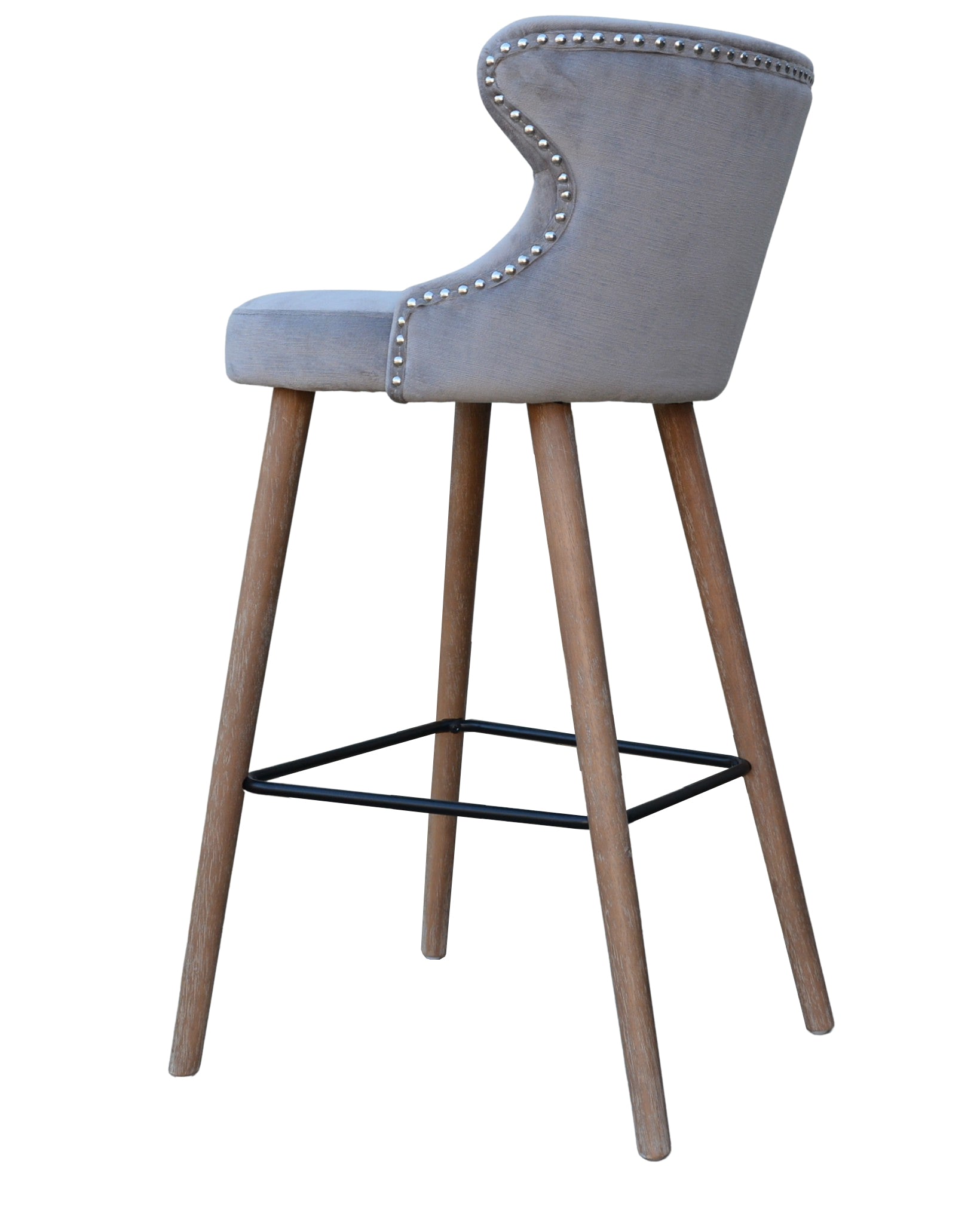 Pavilion Curved Button Bar Stool - Pavilion Interiors