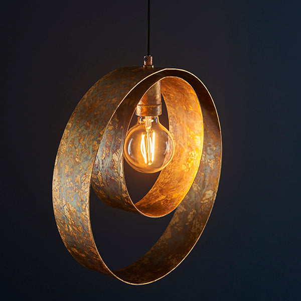 Gold Patina Pendant Lamp - Pavilion Interiors