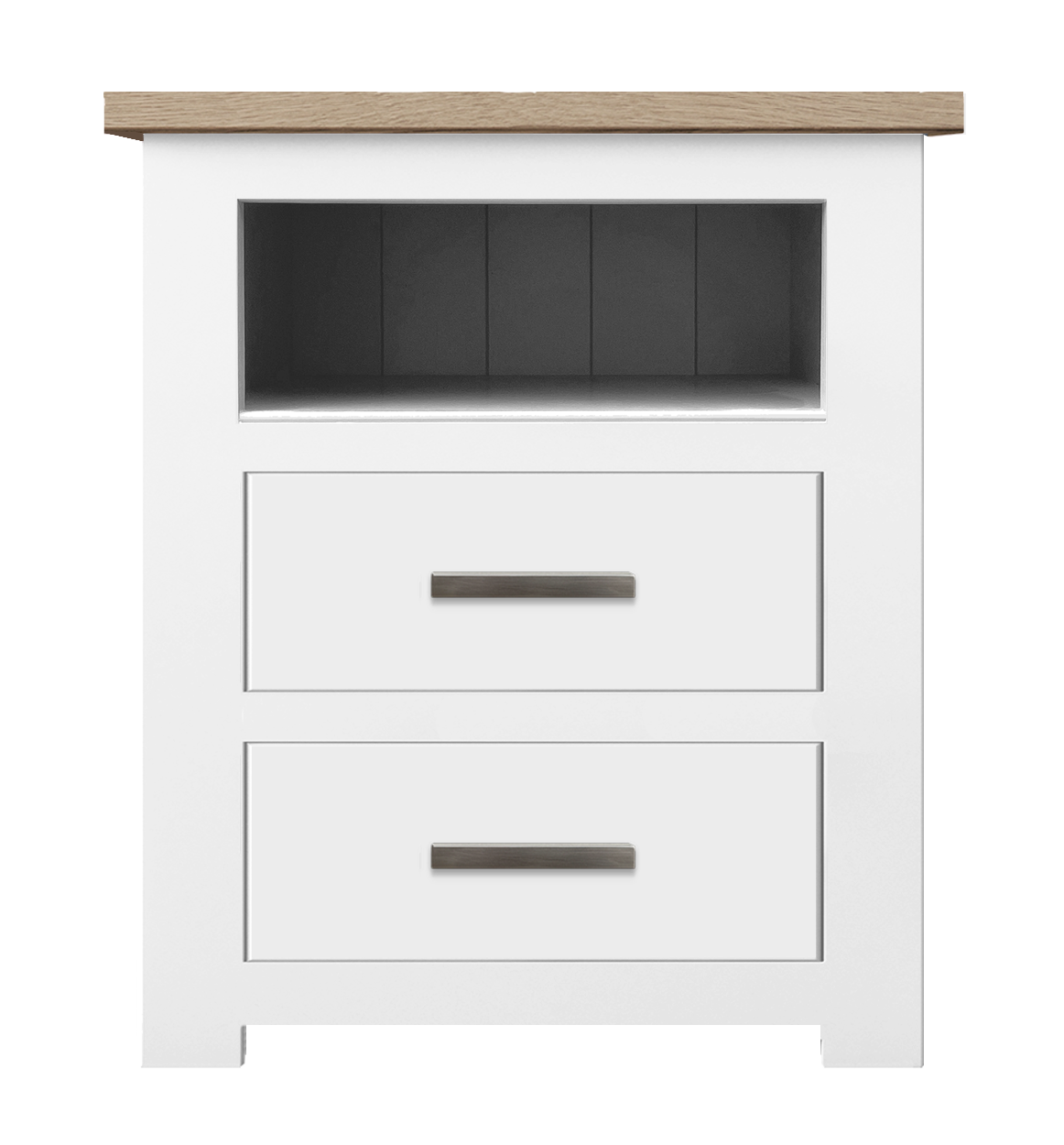 Lulworth 2 Drawer Open Top Bedside