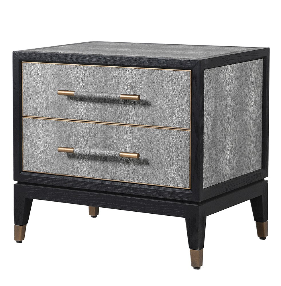 Tokyo Oak & Shagreen Bedside