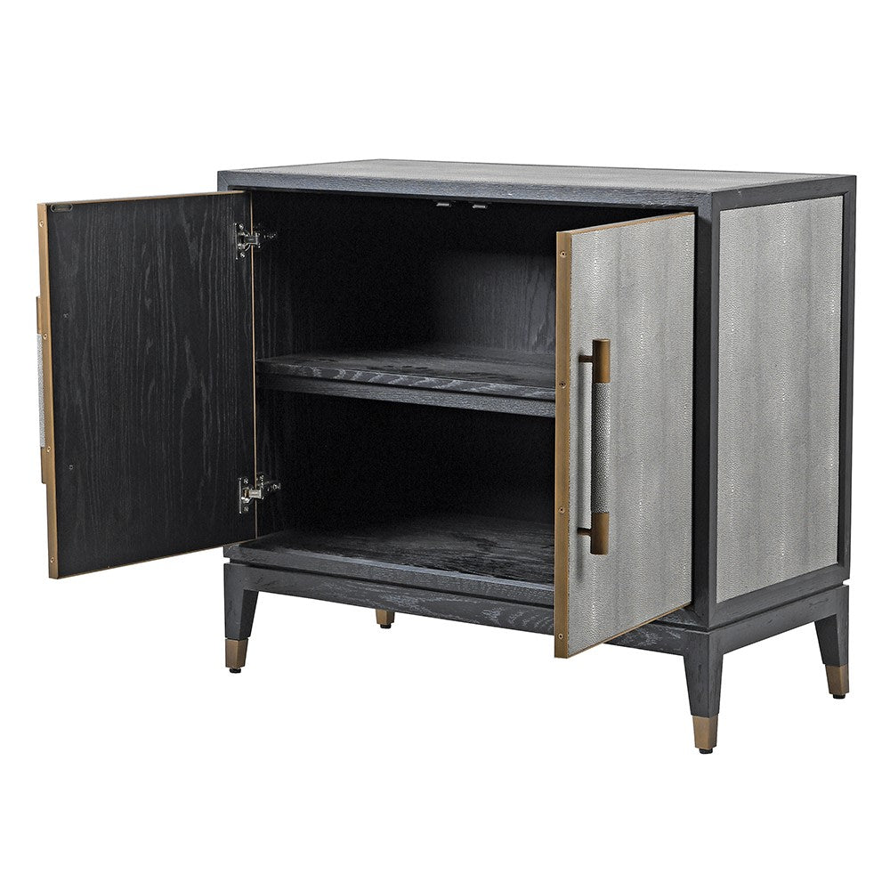 Tokyo Oak & Shagreen 2 Door Cabinet