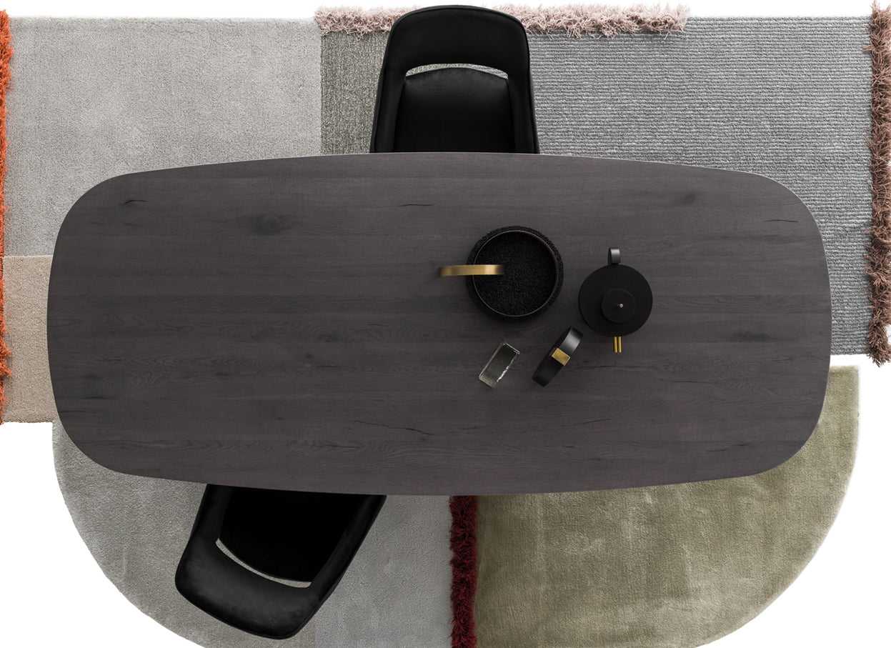 Venice Cosmopolitan Oak Top Oval Dining Table